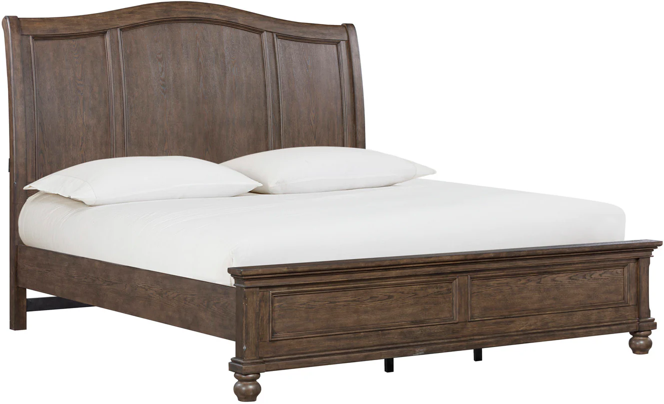 I07-400/402/403-COC-1 SLEIGH BED Oxford Collection by aspenhome -Cocoa Finish Queen