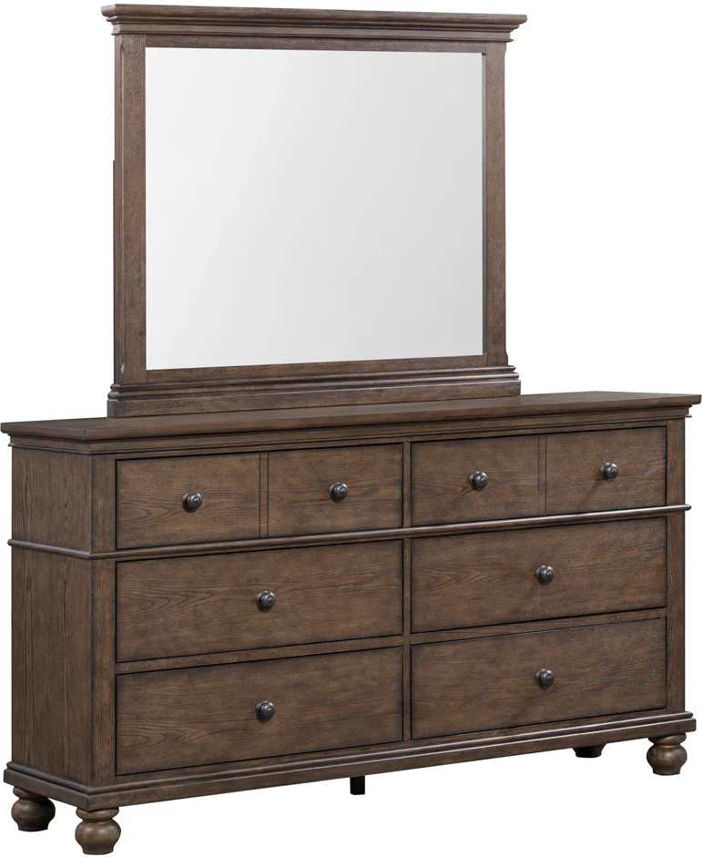 I07-453/462-COC-2 DRESSER/Mirror Oxford Collection by aspenhome - Cocoa Finish - Image 1