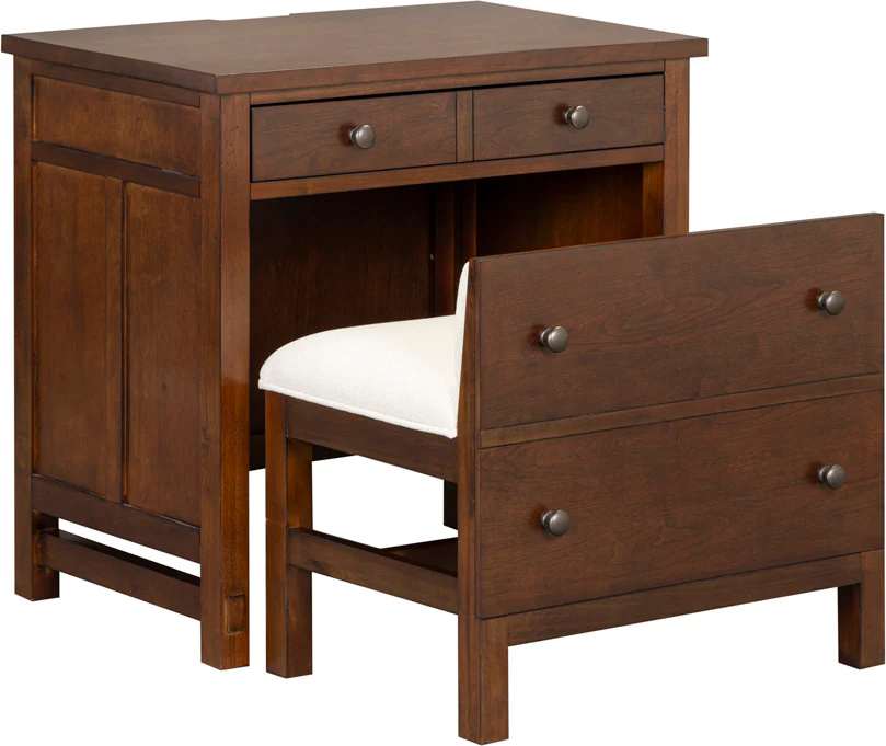 I3356-491 Channing Group Nightstand W/Stool by Aspenhome – Harvest Cherry