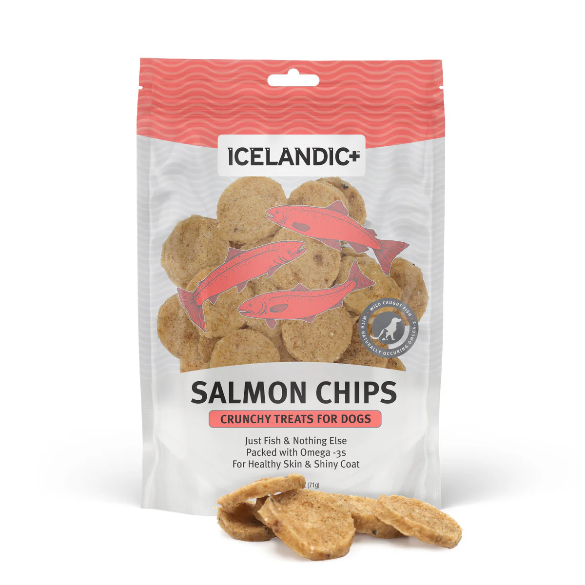 Icelandic+ Salmon Fish Chips Dog Treat 2.5oz - Image 1