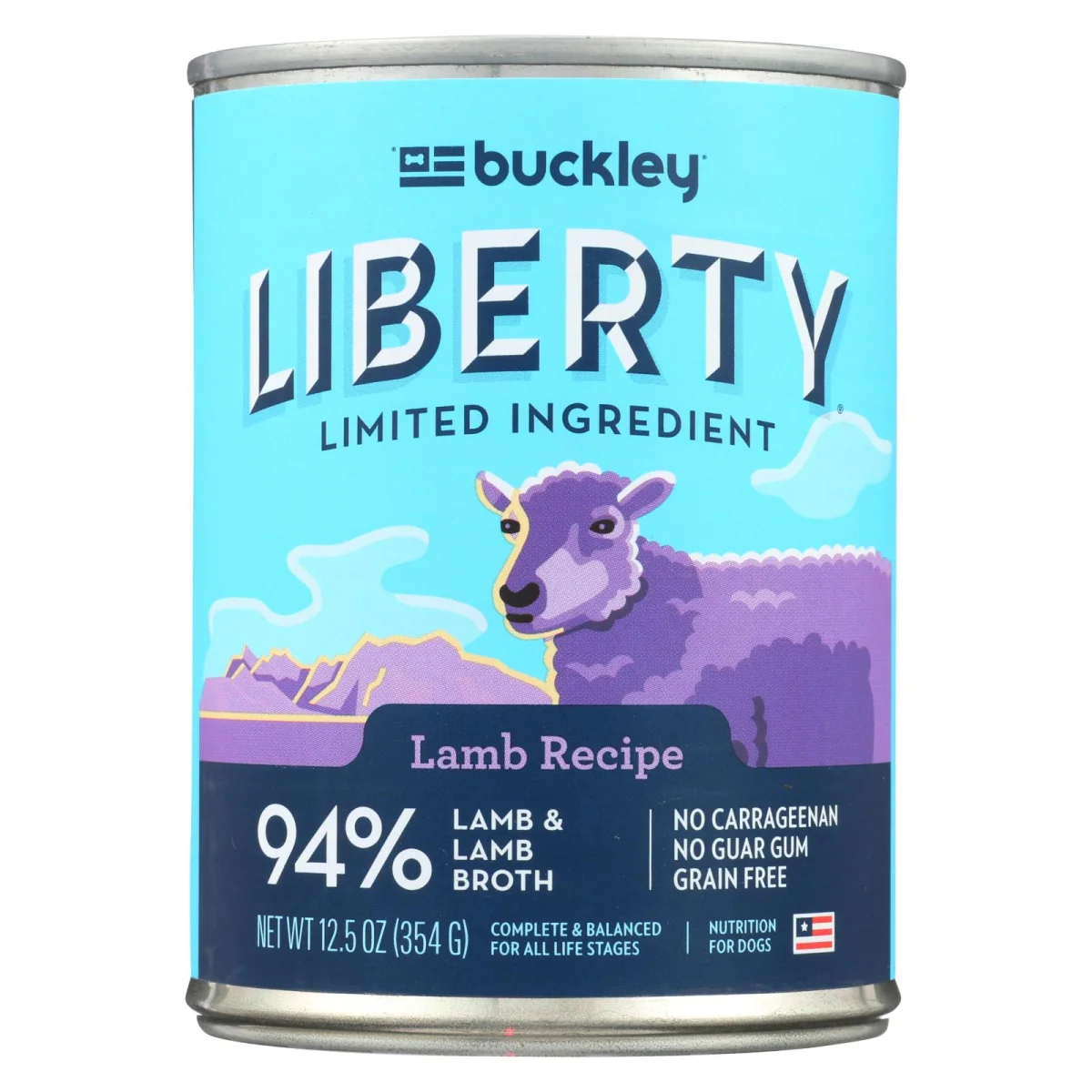 Bixbi Liberty Canned Dog food 12.5oz Lamb - Image 1