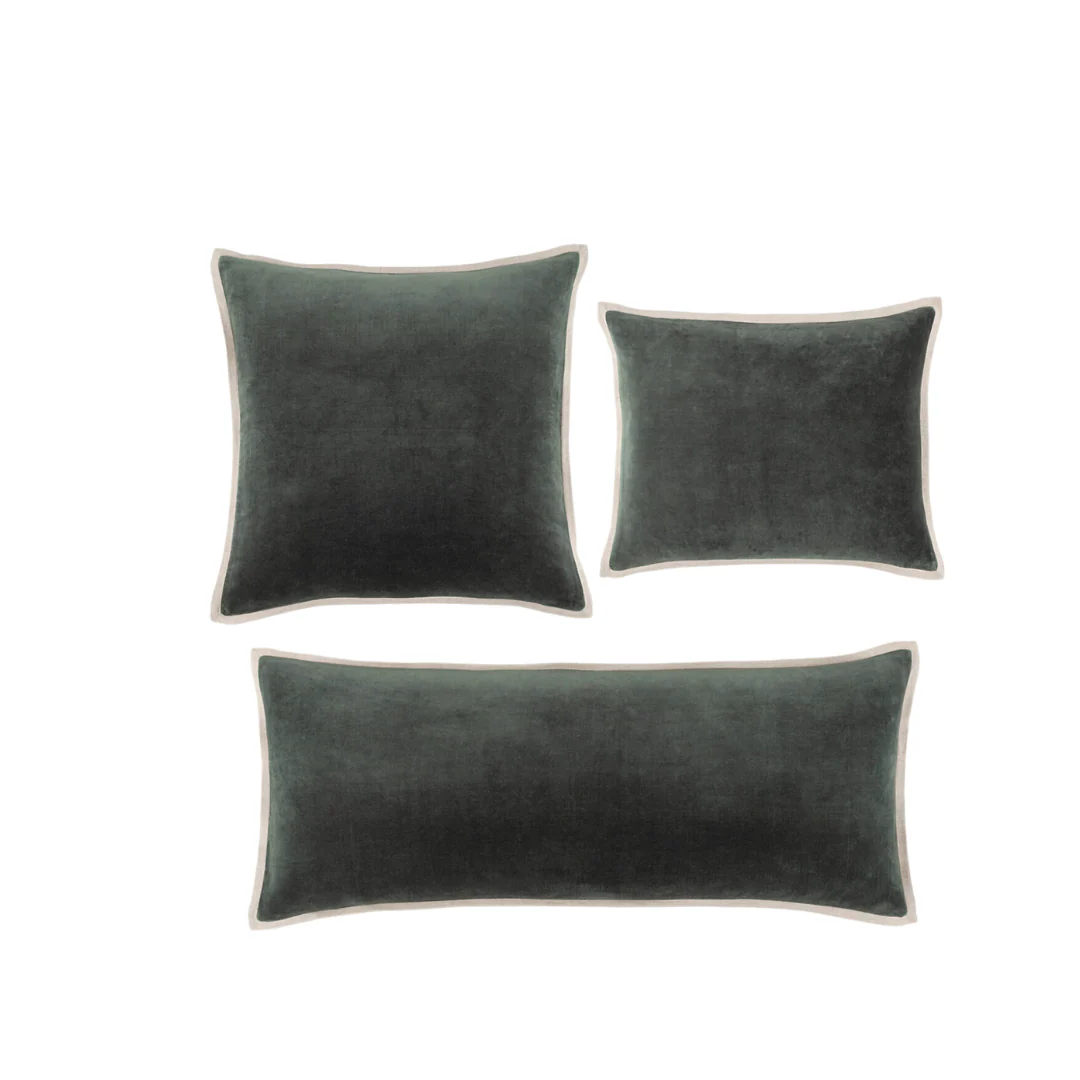 Kalamata Velvet / Linen Everglade Pillows