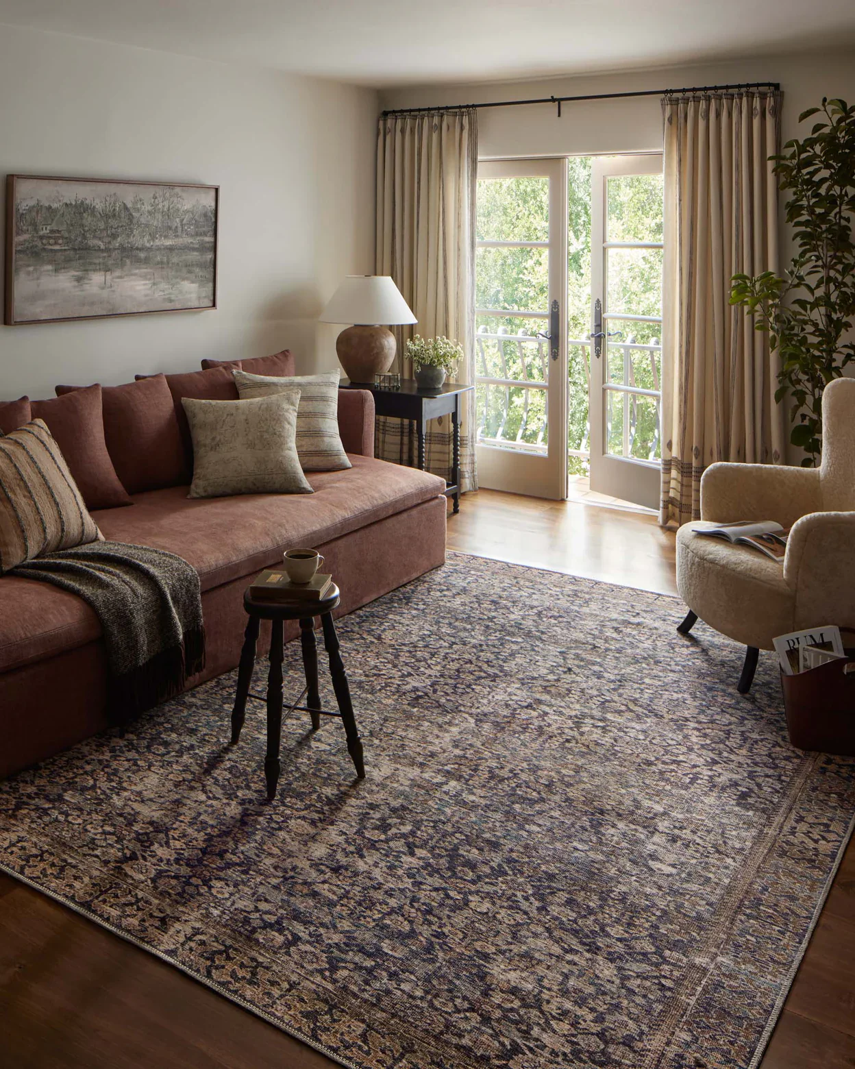 Amber Lewis x Loloi Georgia Denim / Spice Rug - Image 3