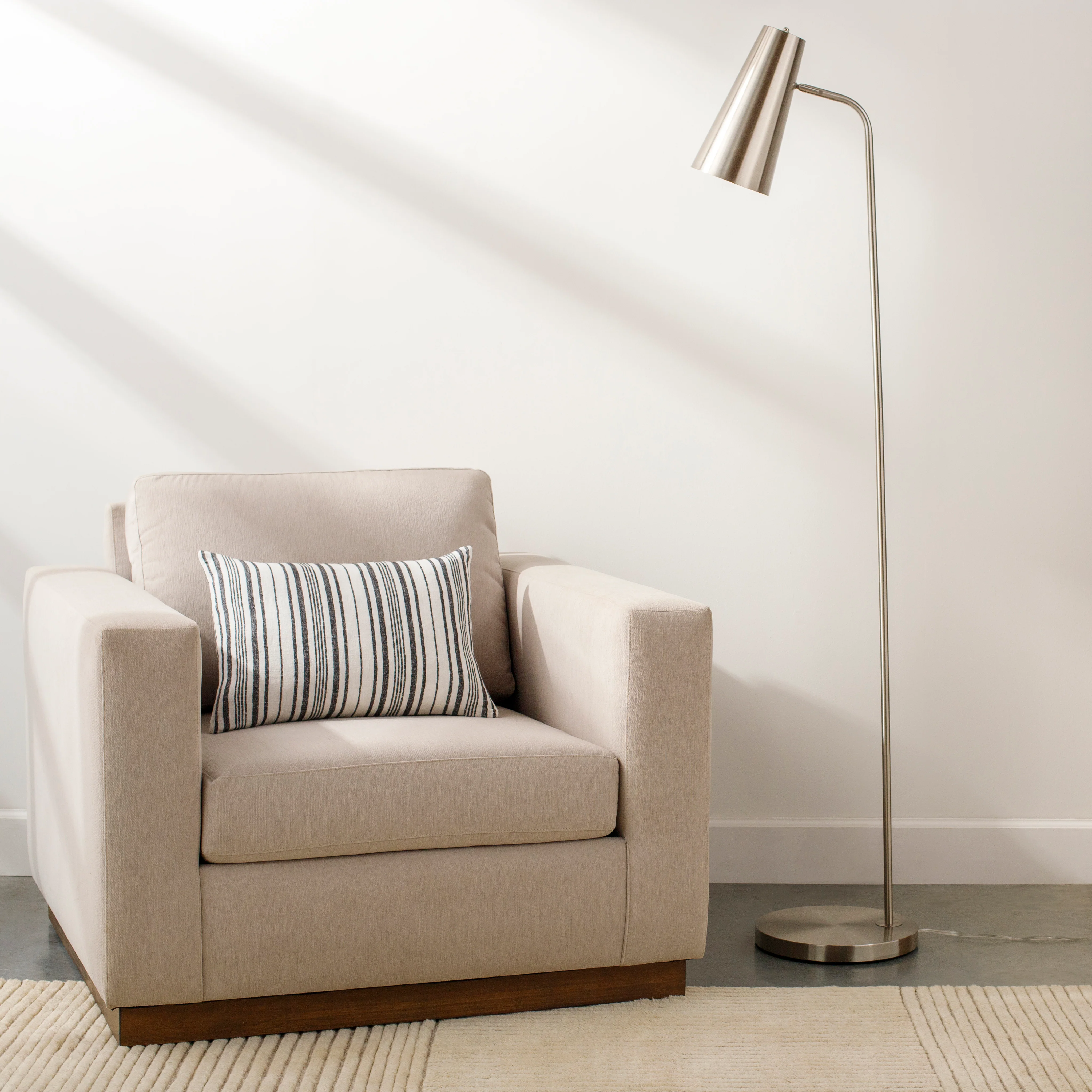 Tanner Floor Lamp, Nickel - Image 2