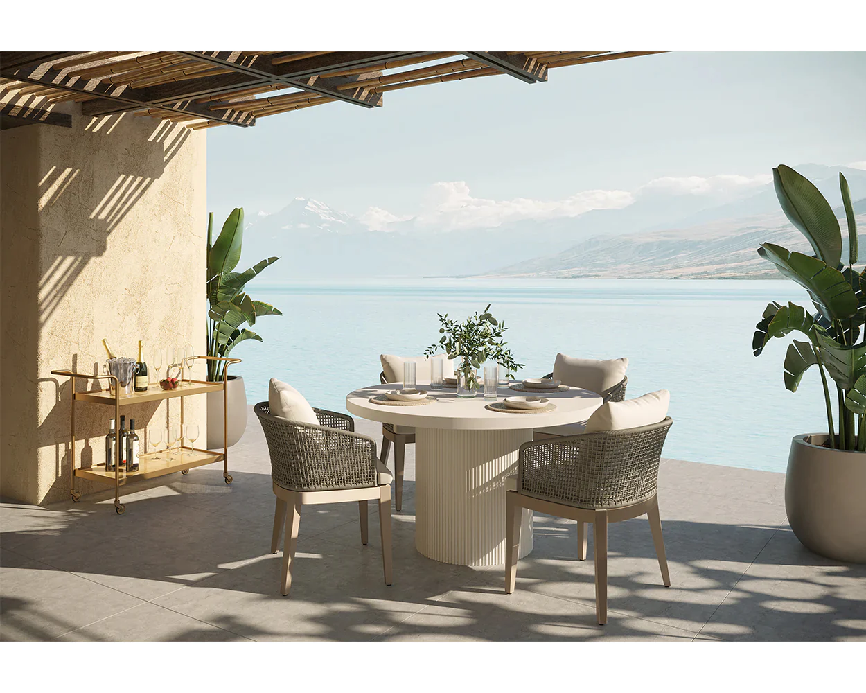 Zoe Outdoor Armchair, Drift Brown - Image 2