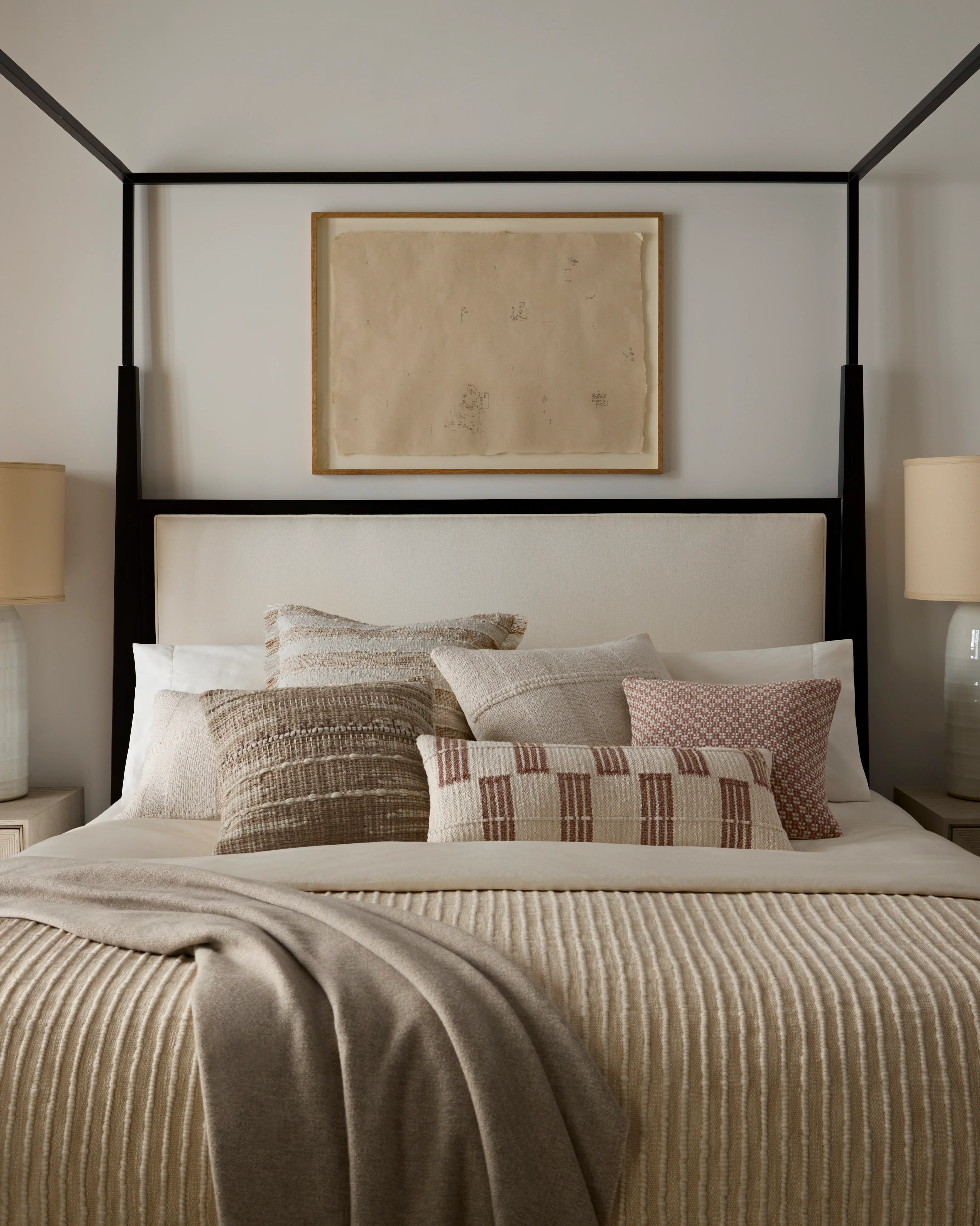Beige / Ivory Fringe Pillow - Image 2