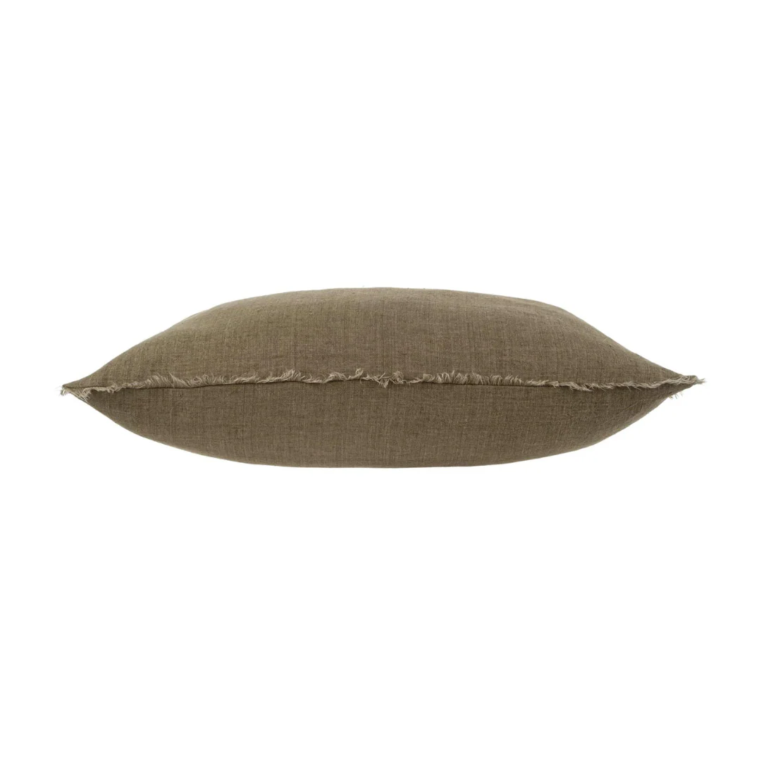 Lina Linen Mink Pillow - Image 2
