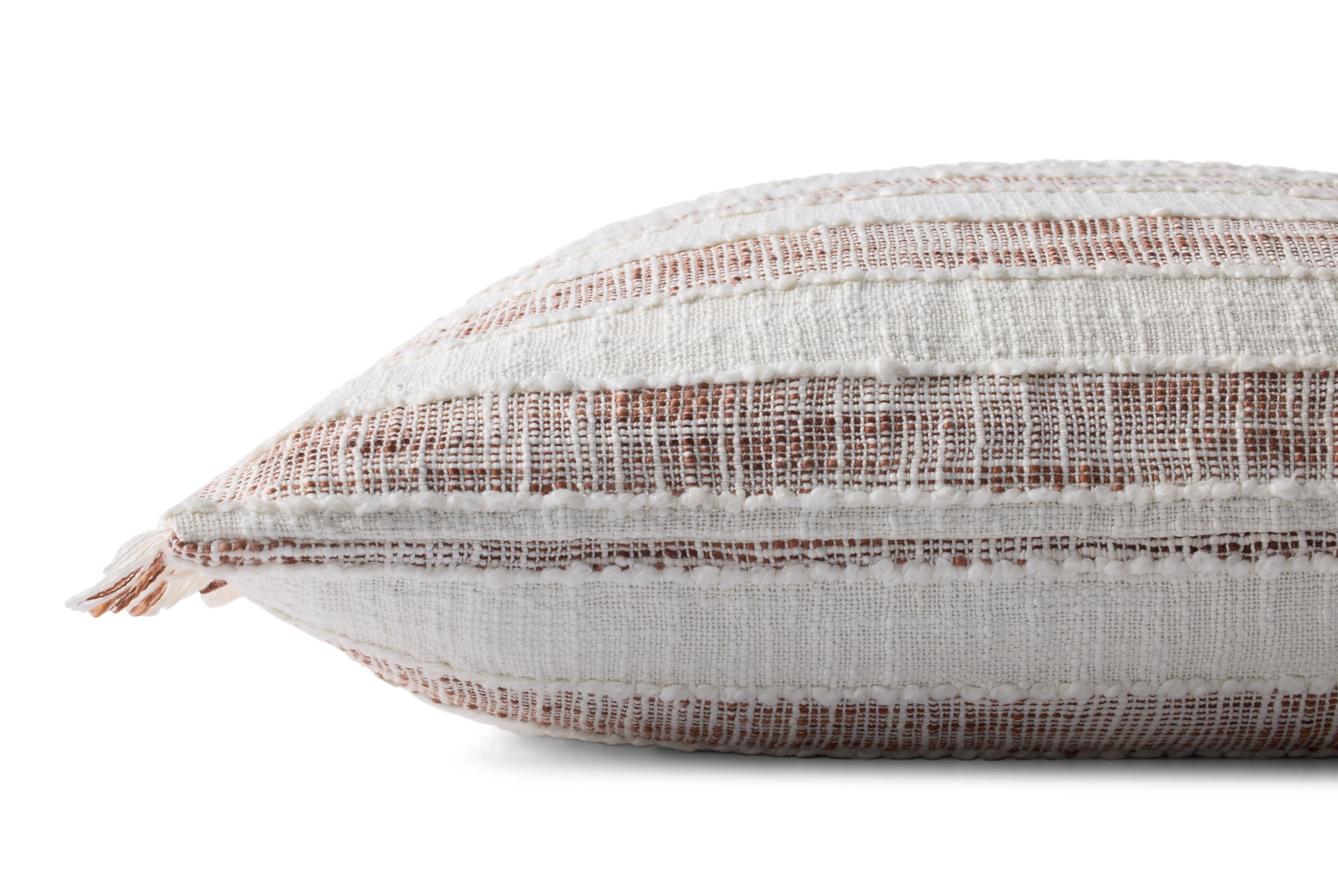Rust / Ivory Fringe Pillow - Image 2
