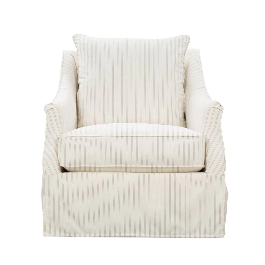 Molly Slipcover Swivel Chair - Image 2