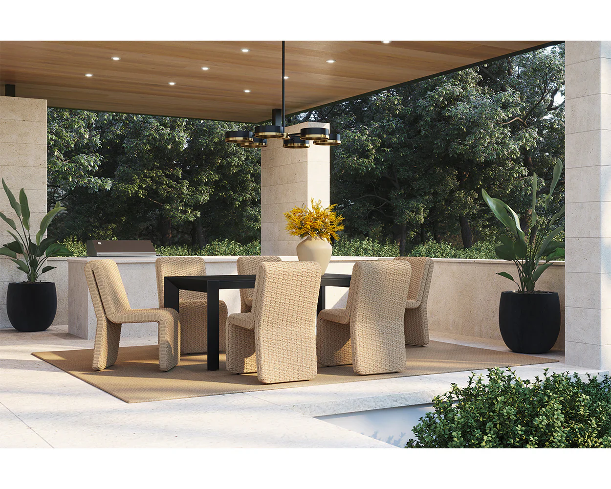 Rattan Outdoor Dining Chair - Image 3