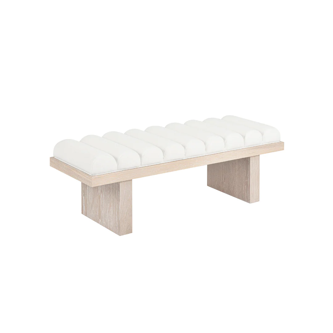 Palermo Bench, White - Image 1
