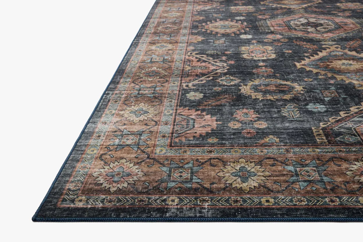 Anniston Rug Denim / Sunset, Machine Washable - Image 3