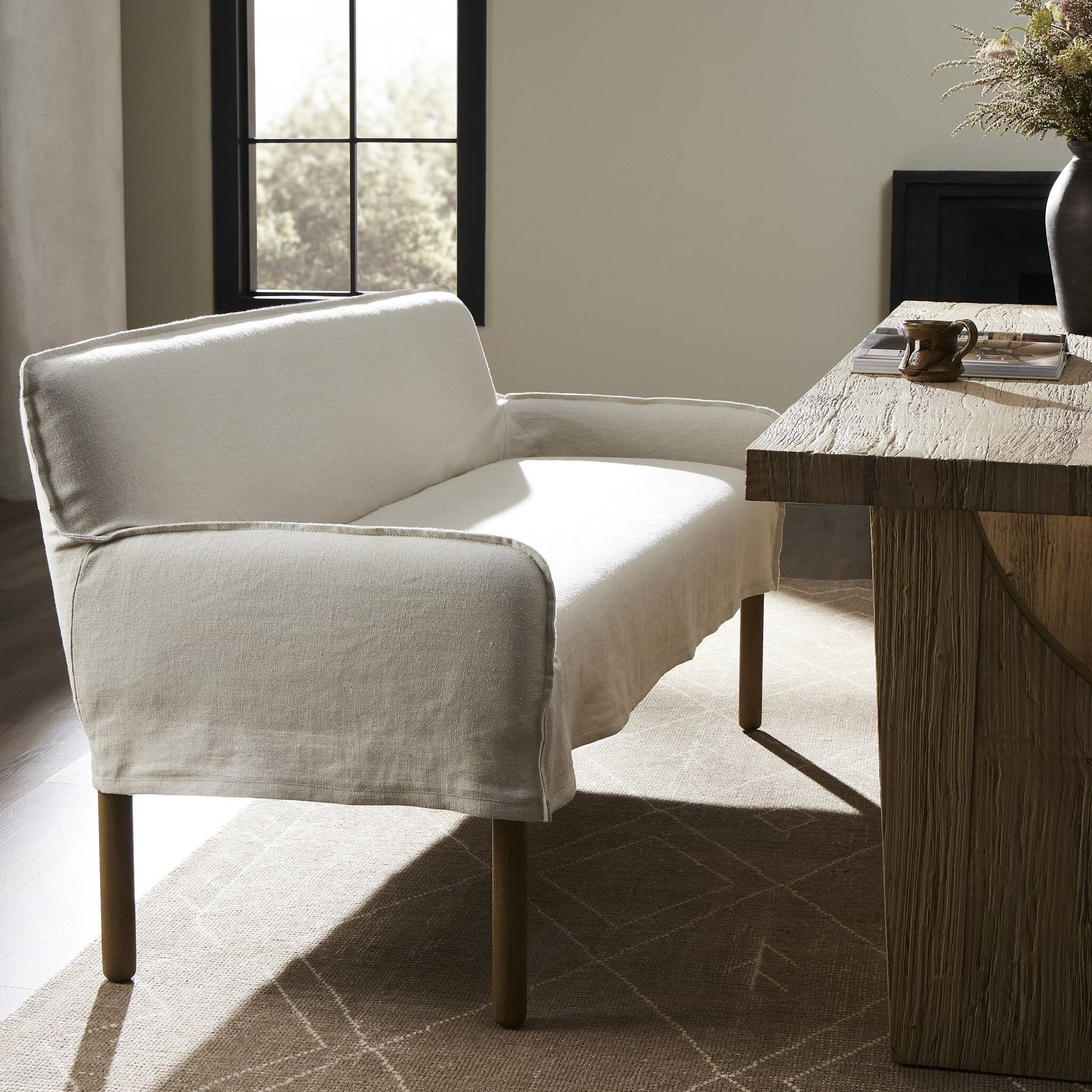 Alessia Slipcovered Banquette - Image 2