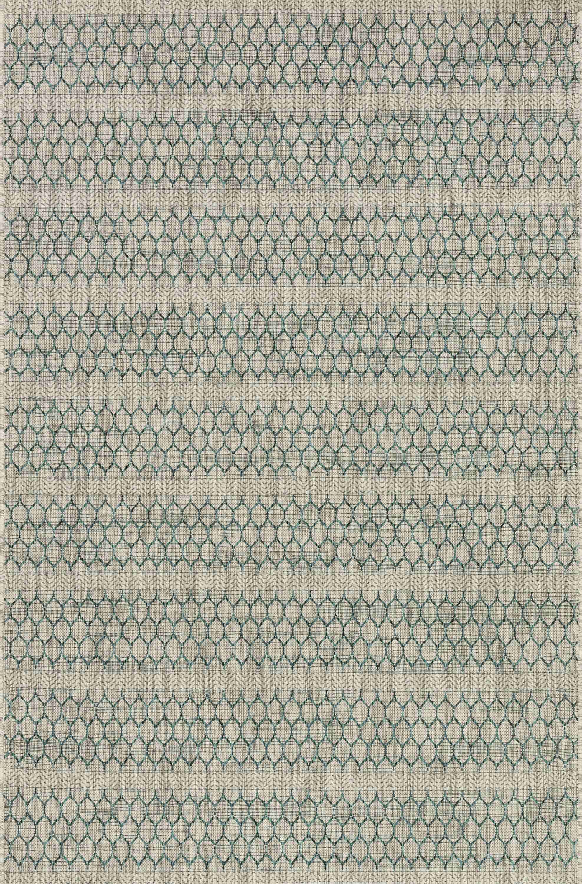 Isle Grey / Teal Rug - Image 1