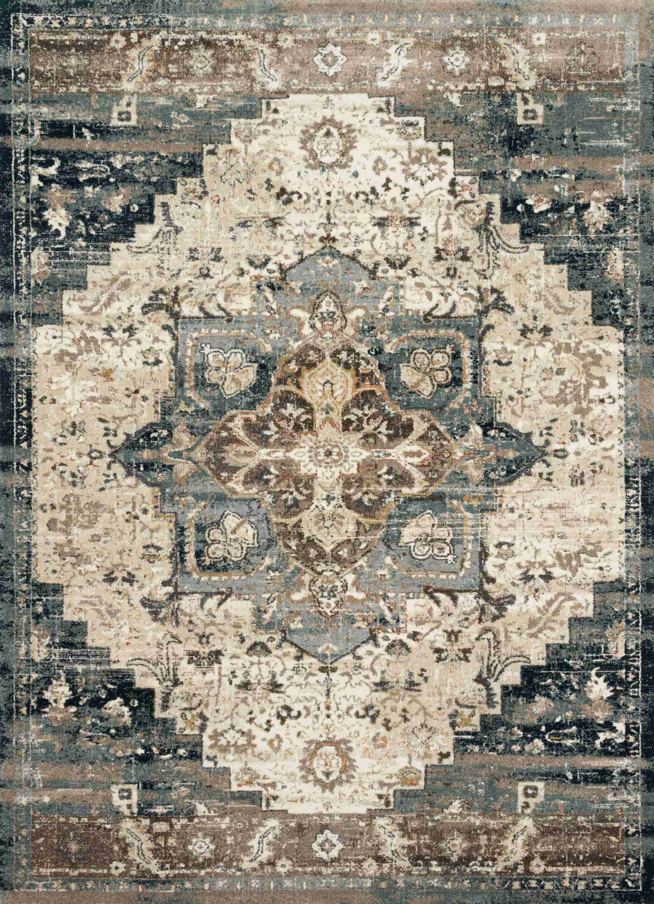 Magnolia Home by Joanna Gaines x Loloi James Taupe / Marine Rug - Image 1
