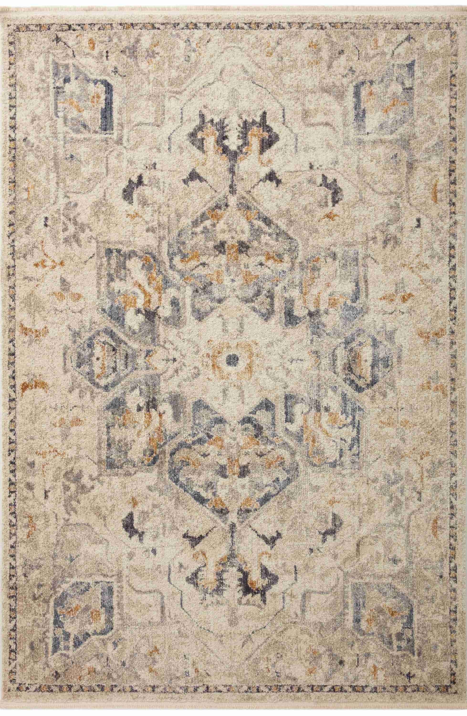 Magnolia Home by Joanna Gaines x Loloi Janey Natural / Indigo Rug - Image 1