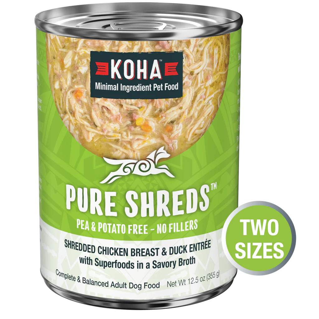 Koha Wet Dog Food 12.5oz Shredded  Chicken and Duck - Image 1