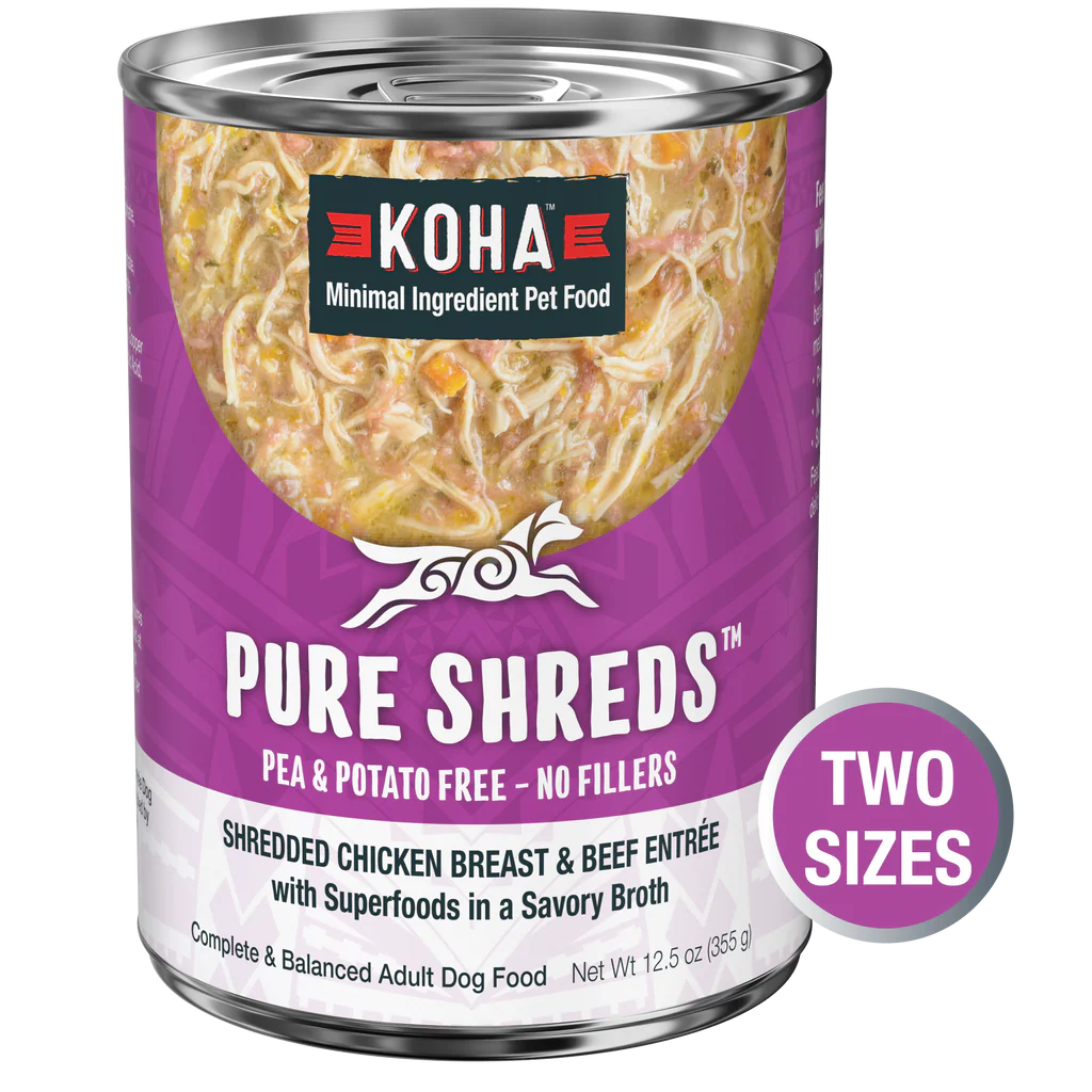 Koha Wet Dog Food 12.5oz Shredded Chicken and Beef - Image 1