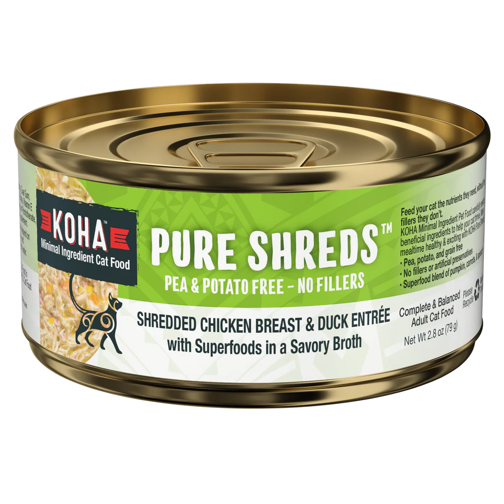 Koha Wet Cat Food 2.8oz Shredded Chicken and Duck - Image 1