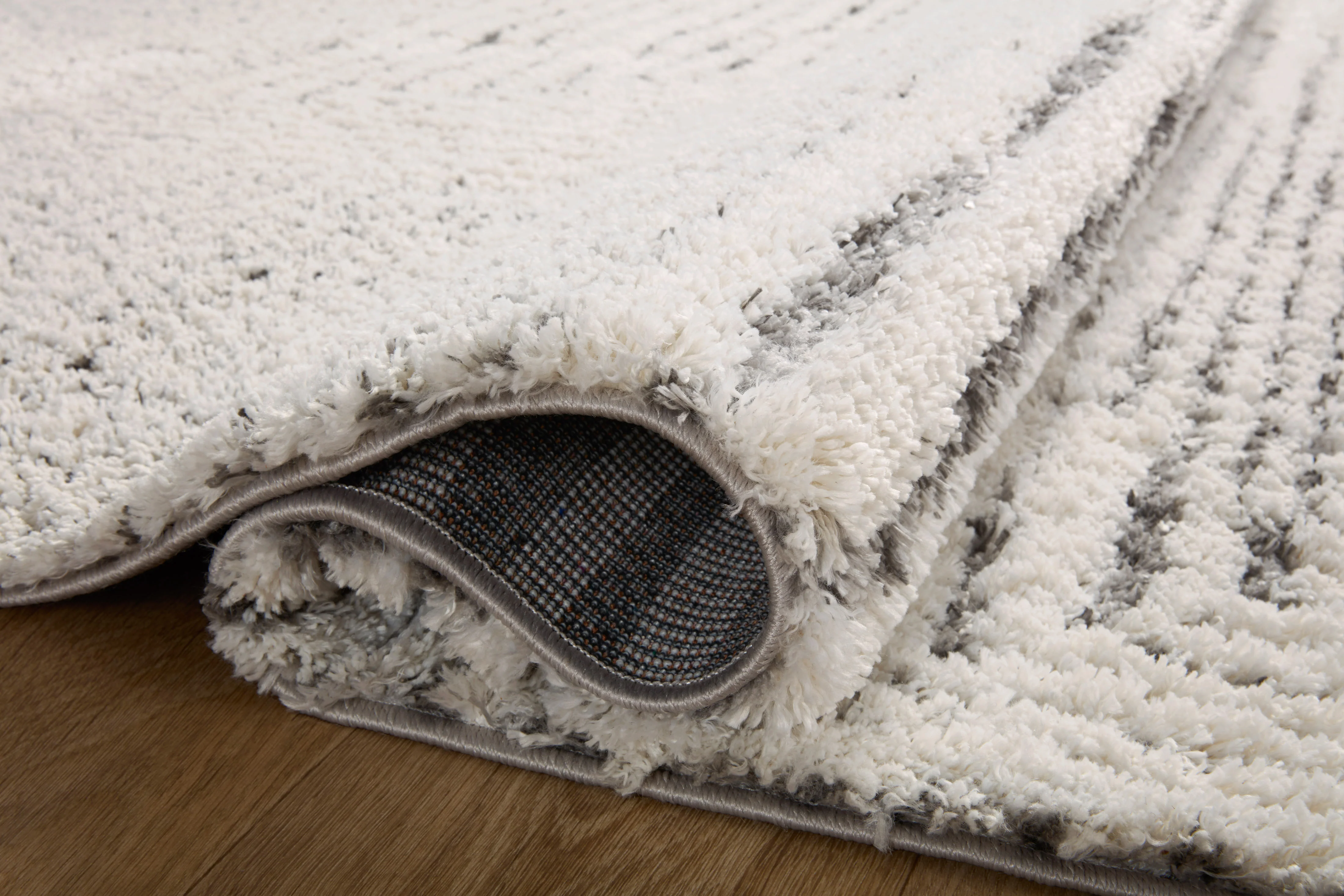 Levitt Shag Ivory / Grey Rug - Image 3