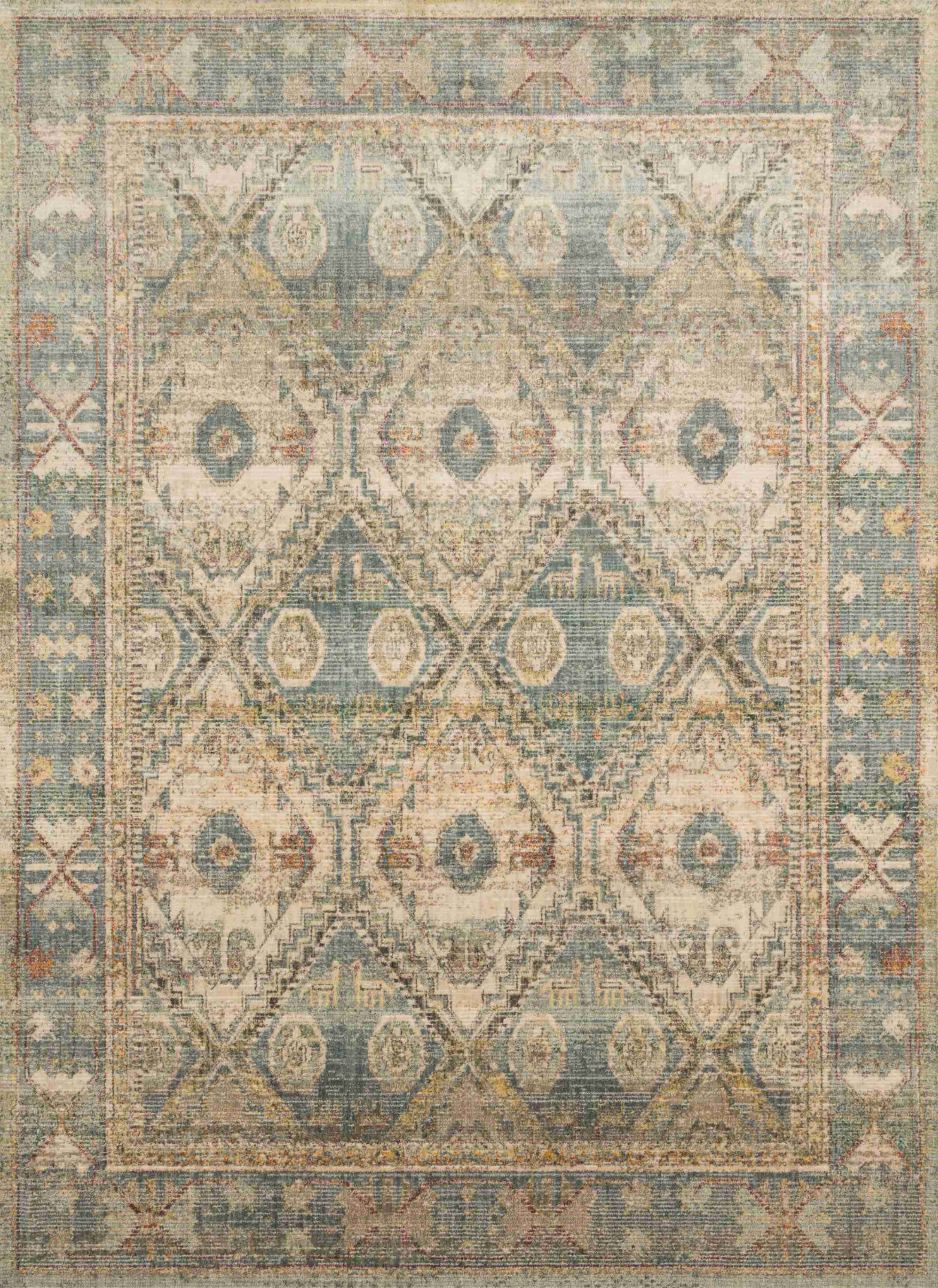 Magnolia Home by Joanna Gaines x Loloi Linnea Natural / Sky Rug - Image 1