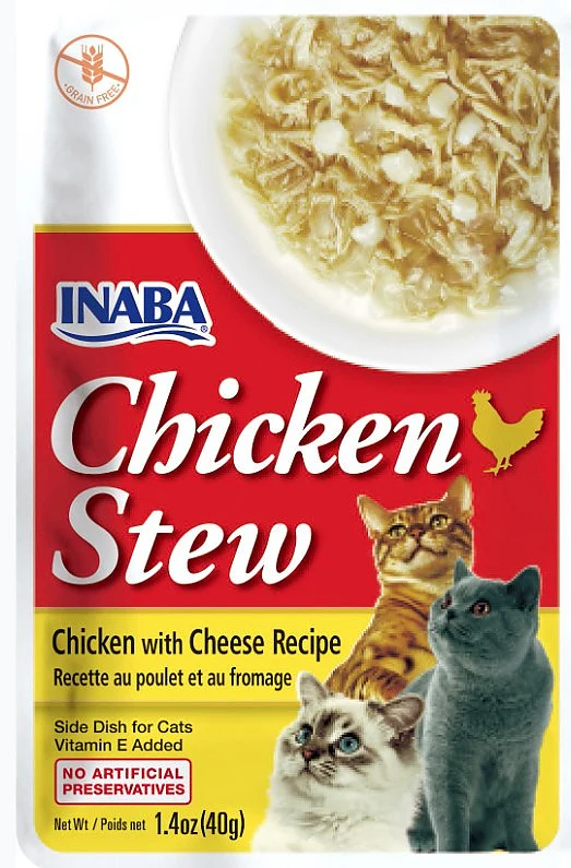 Inaba Chicken Stew Chicken with Cheese Recipe Side Dish for Cats 1.4oz - Image 1