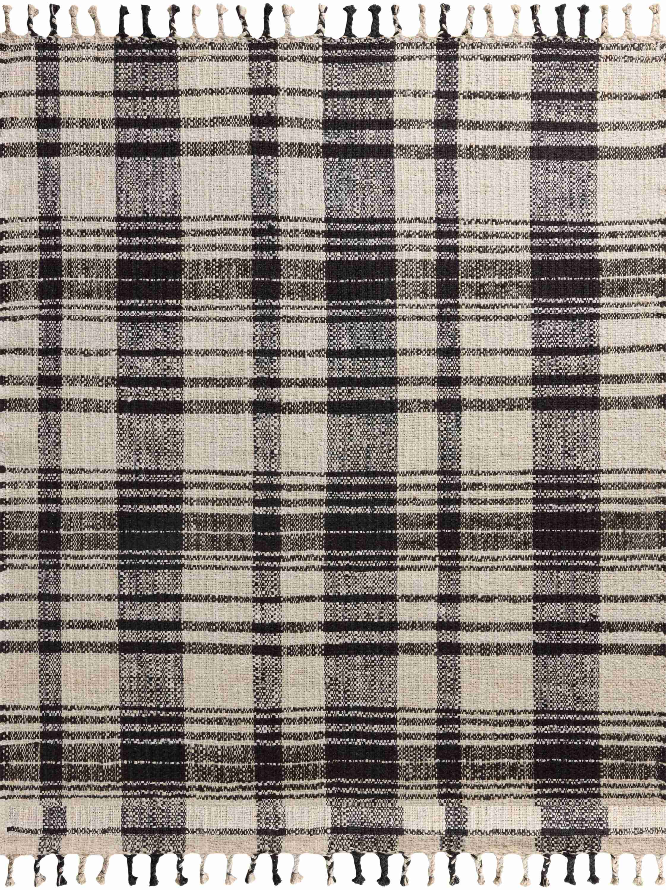 Magnolia Home by Joanna Gaines x Loloi Louie Ivory / Black Rug - Image 1