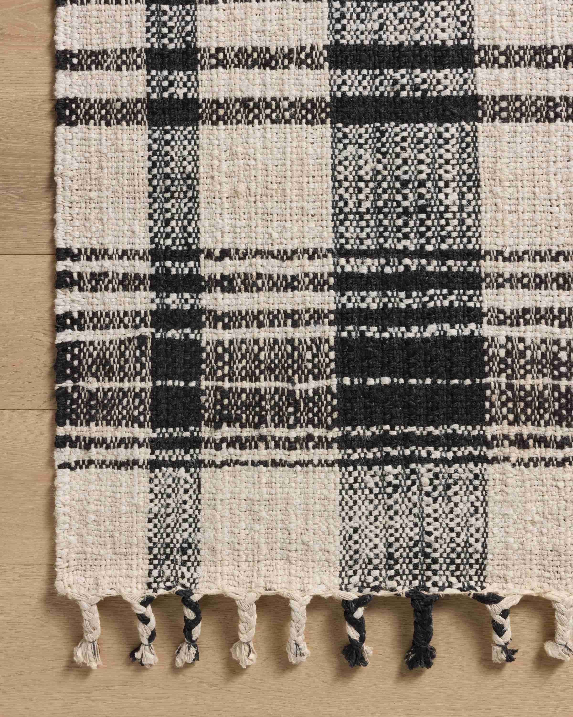 Magnolia Home by Joanna Gaines x Loloi Louie Ivory / Black Rug - Image 3