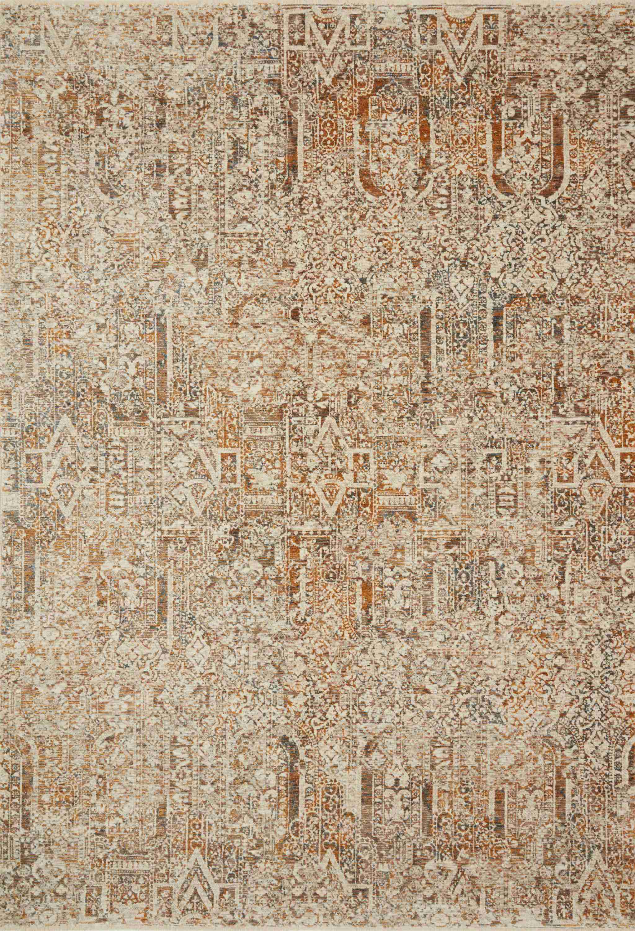 Lourdes Ivory / Orange Rug - Image 1