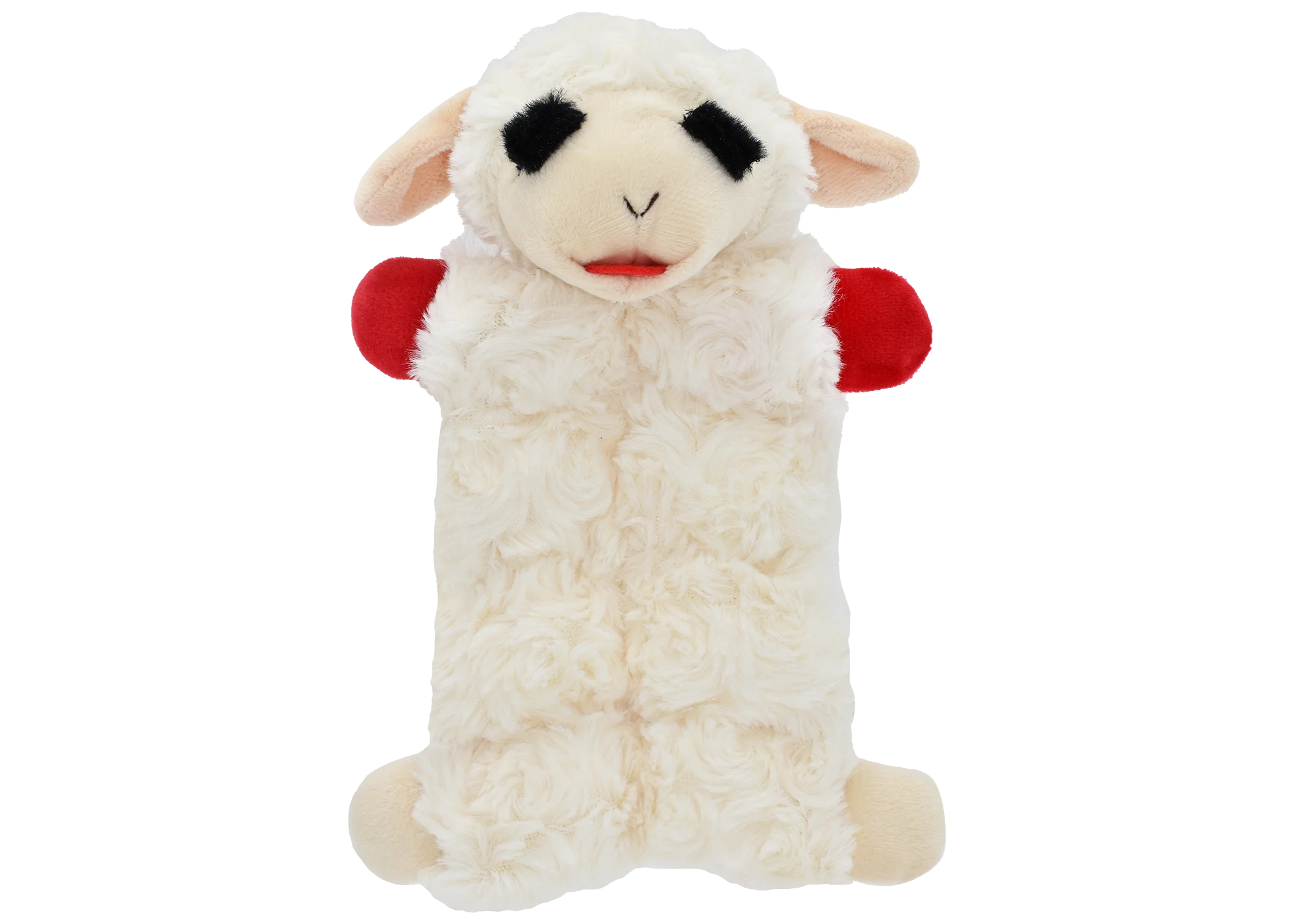 Multipet Plush Dog Toy Lamb Chop Squeaker Mat 9in - Image 1