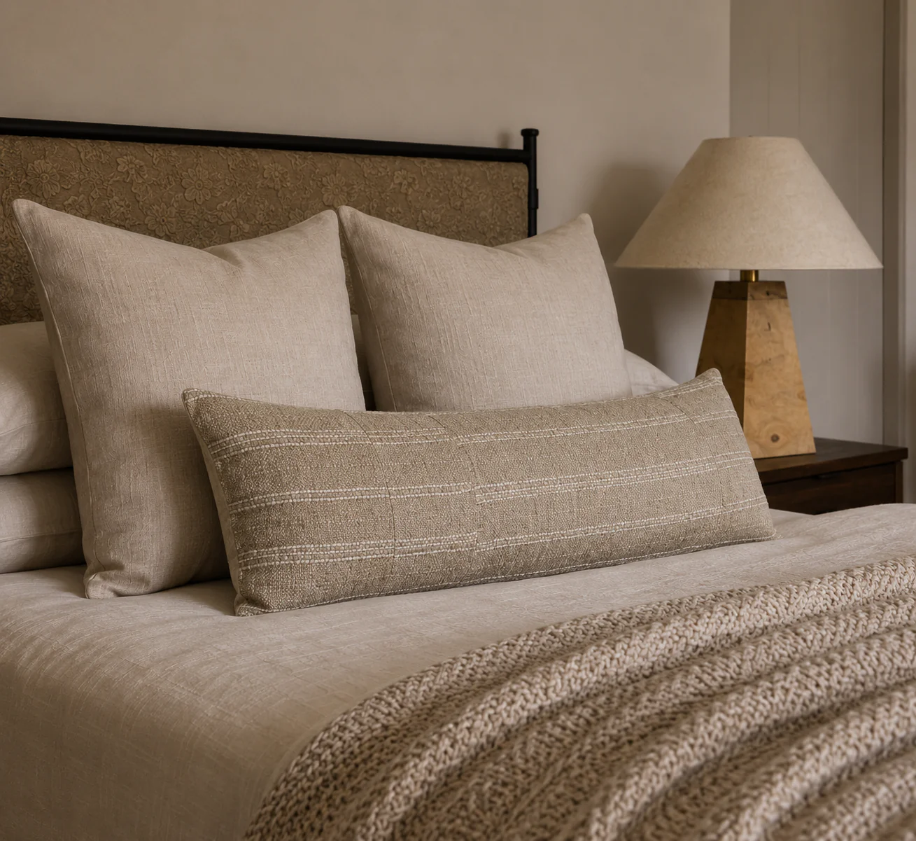 Amber Lewis x Loloi Mitzi Natural Pillow - Image 2