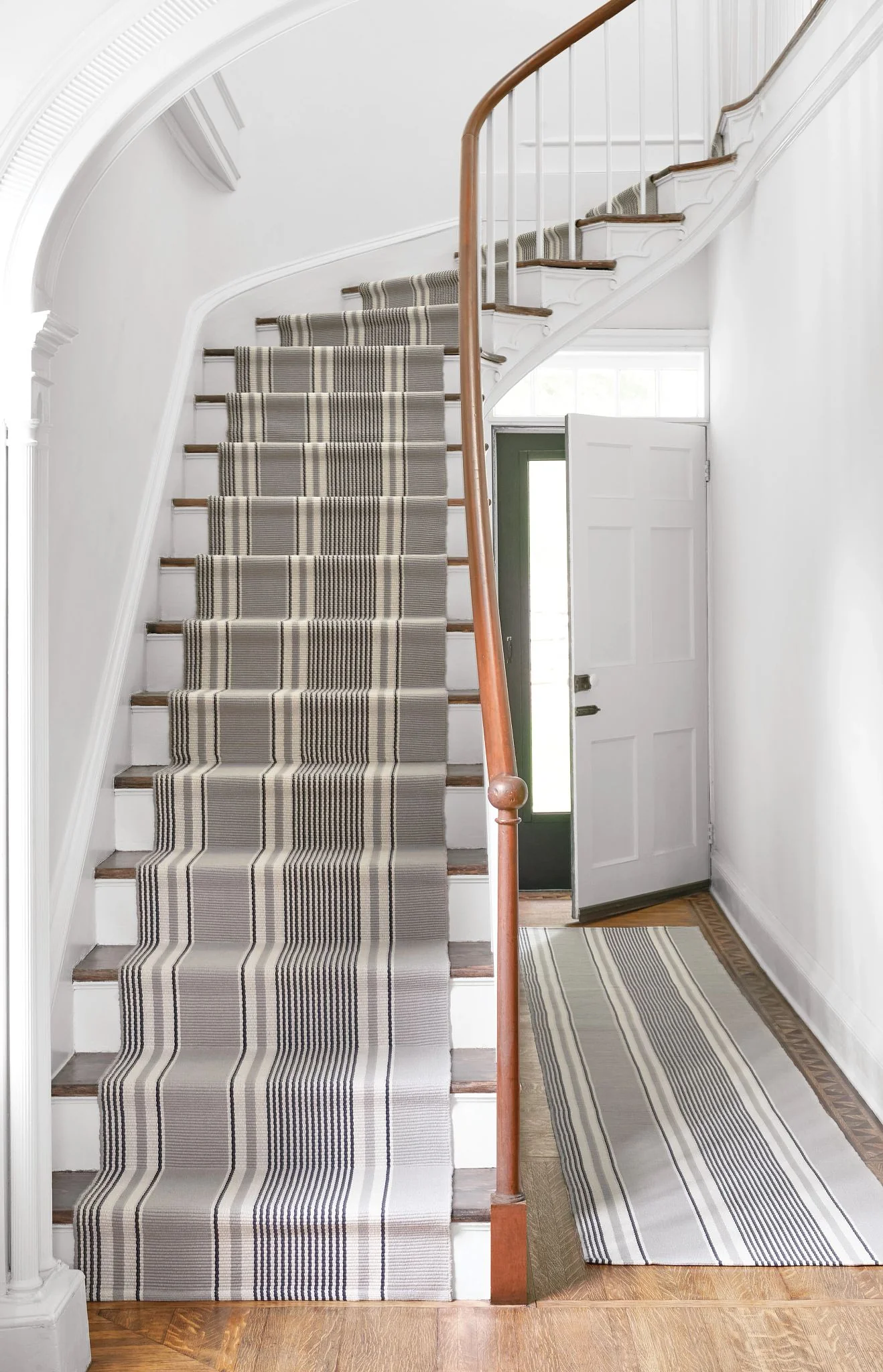 Gunner Stripe Handwoven Cotton Rug - Image 2