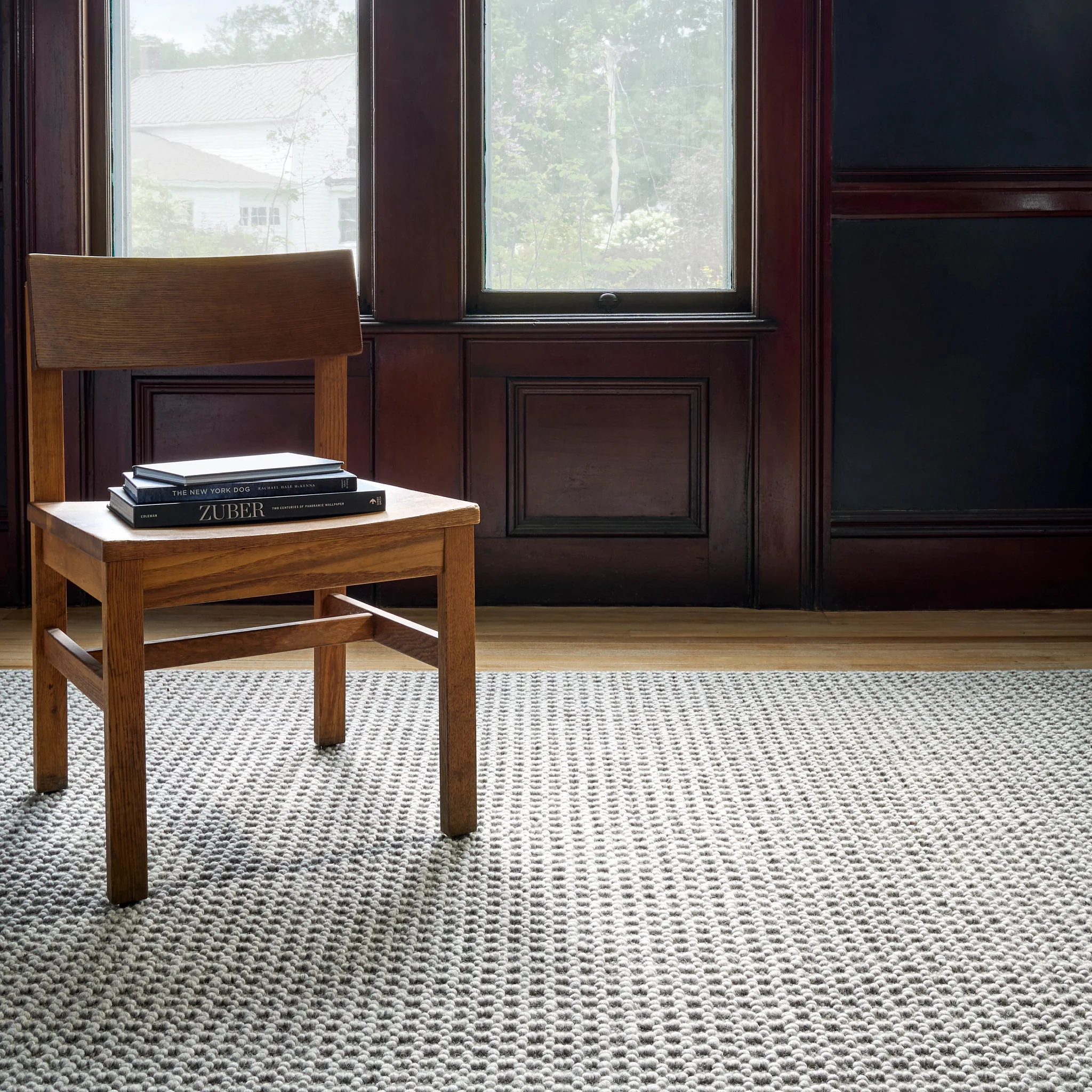 Hooper Grey Handwoven Wool Rug - Image 2