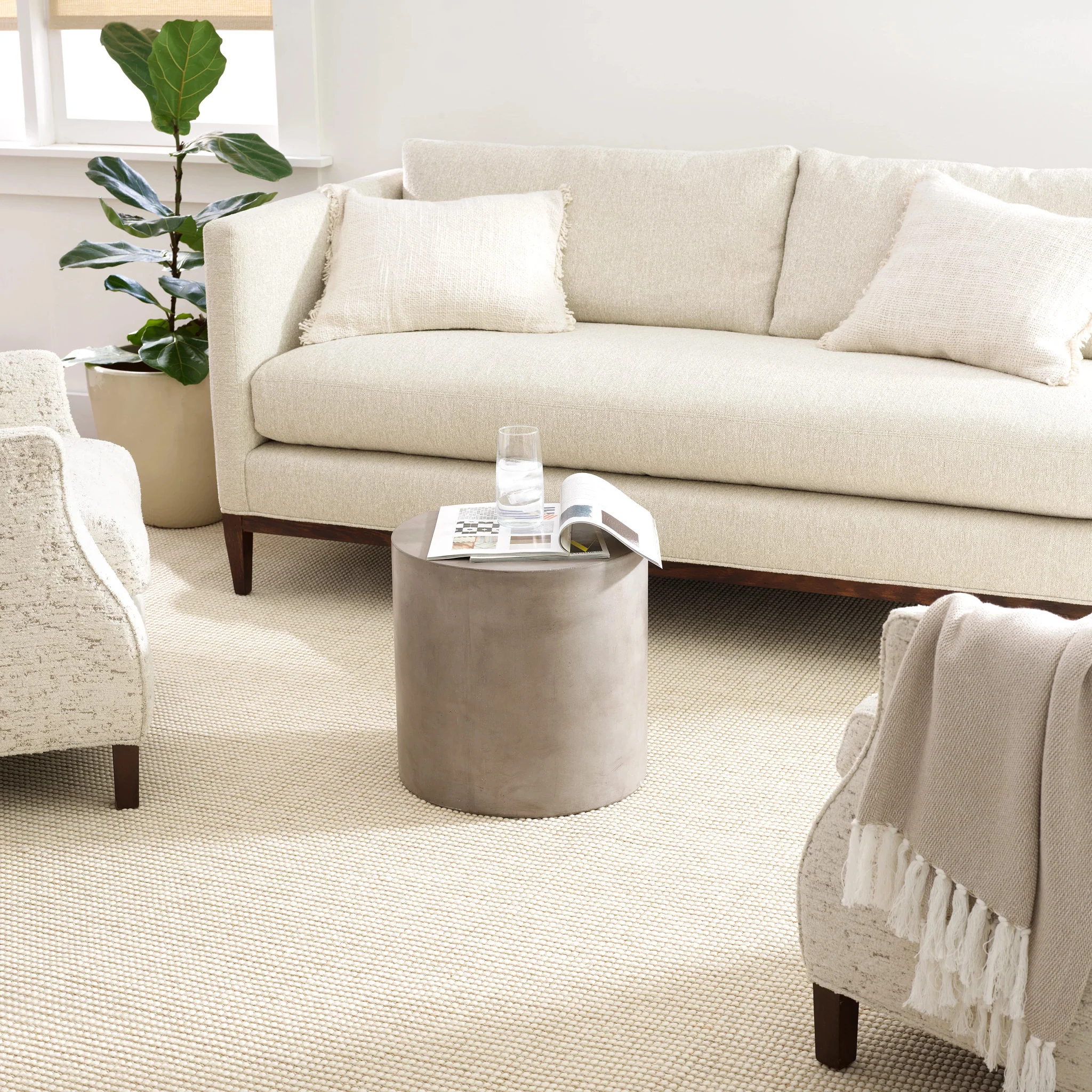 Pixel Wheat Woven Sisal/Wool Rug - Image 2