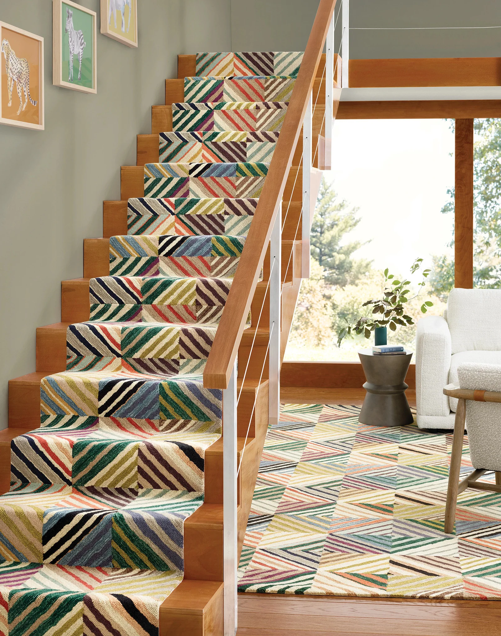 Potter Multi Hand Micro Hooked Wool Rug - Image 3