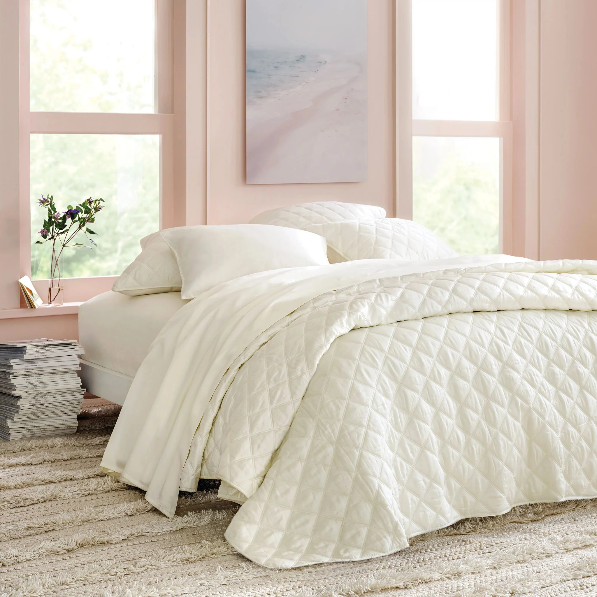 Zhara Stripe Ivory Handwoven Performance Rug - Image 3