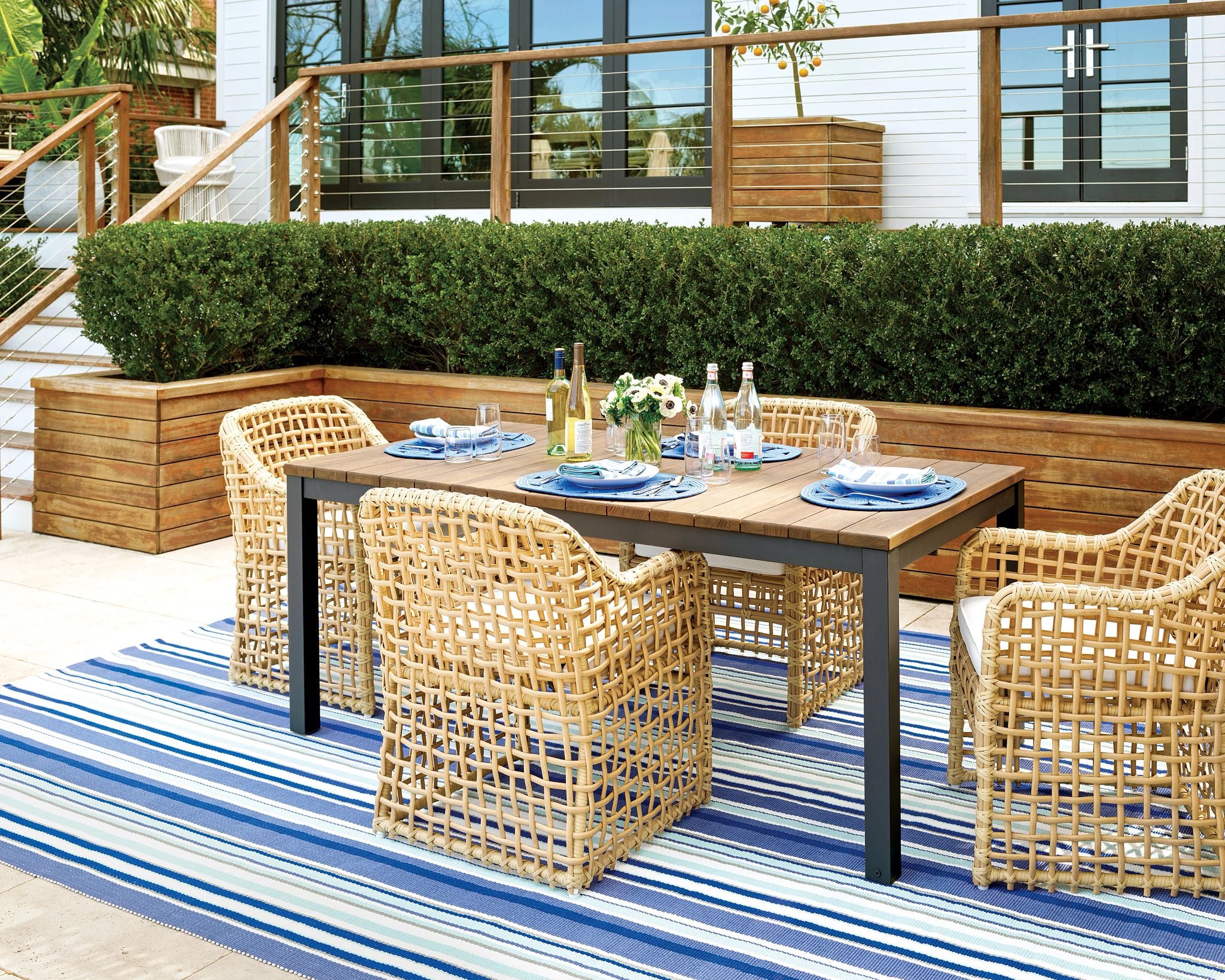 Skyler Stripe Handwoven Indoor/Outdoor Rug - Image 3