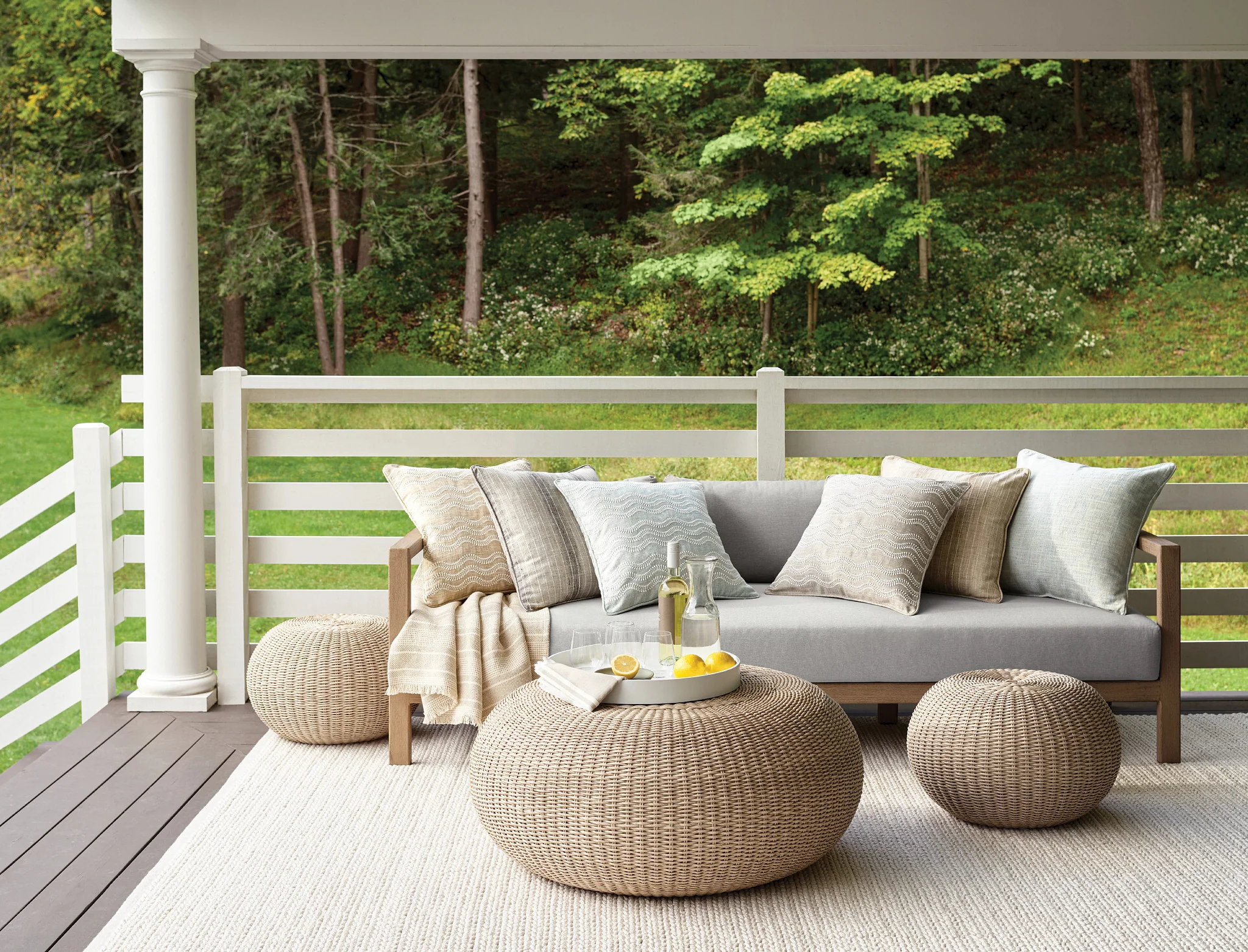Veranda Ivory Handwoven Performance Rug - Image 2
