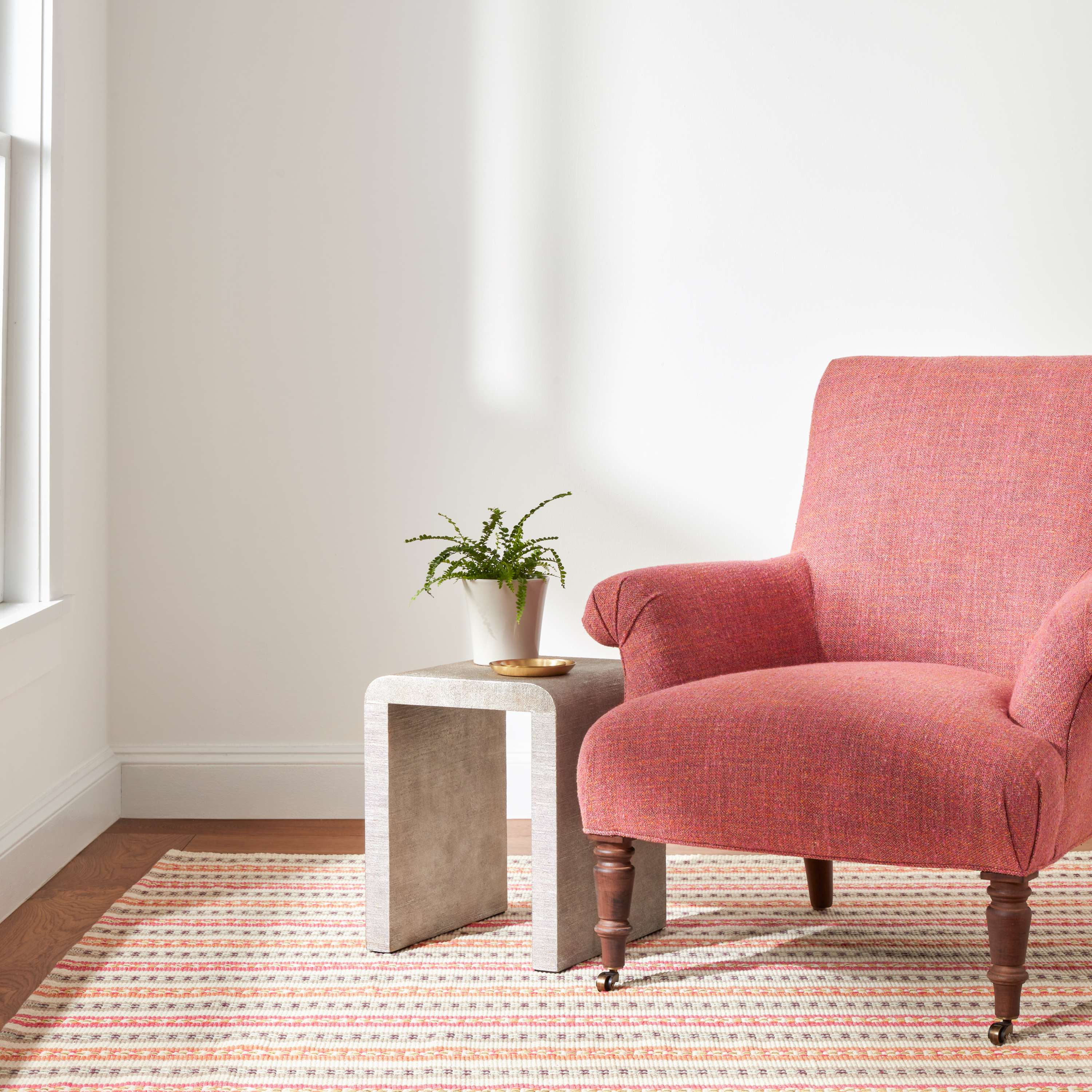Long Slade Spice Handwoven Cotton Rug - Image 2