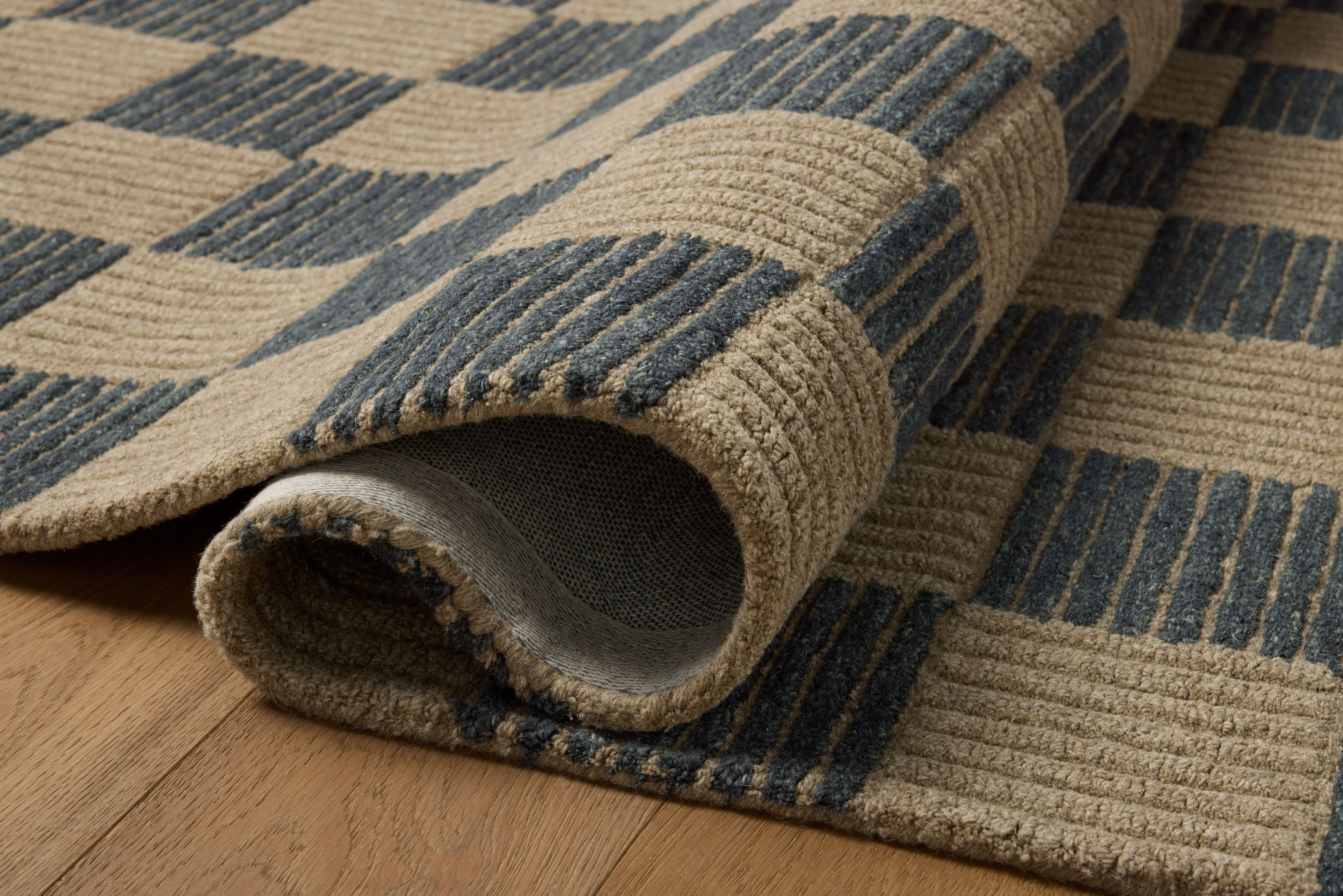 Brigette Romanek x Loloi Madi Taupe / Navy Rug - Image 3