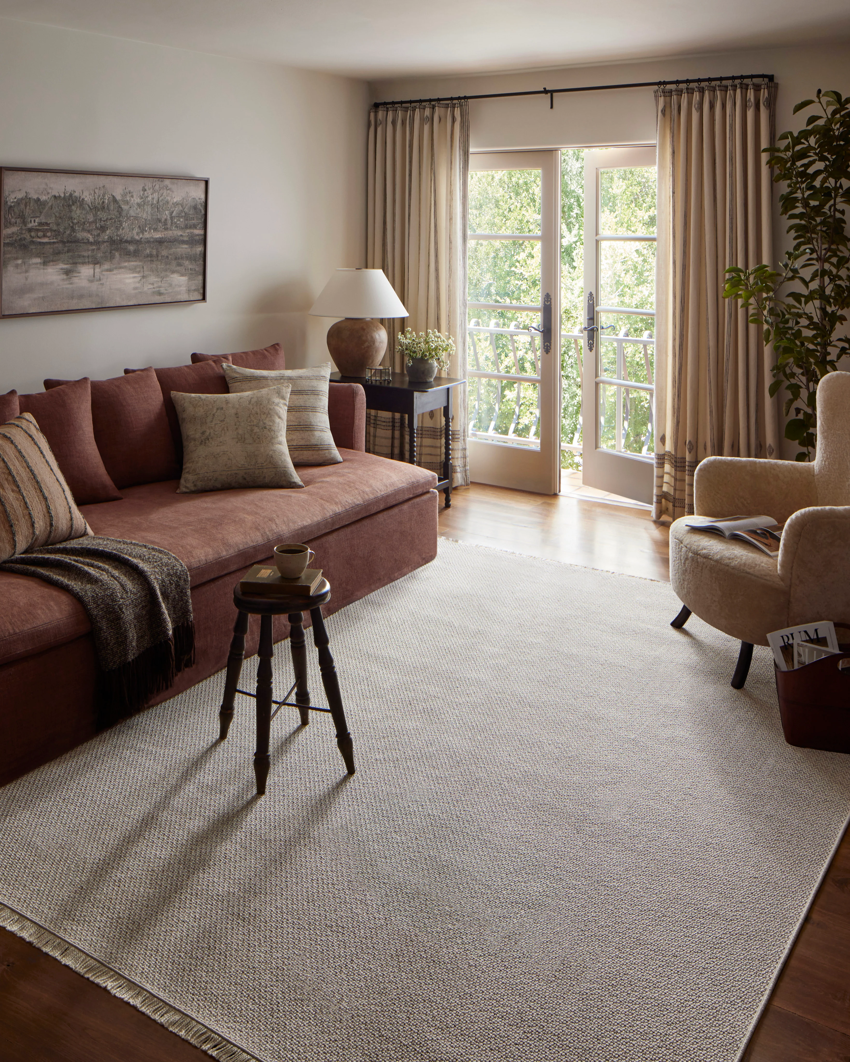 Amber Lewis × Loloi Malibu Ivory / Dove Rug
