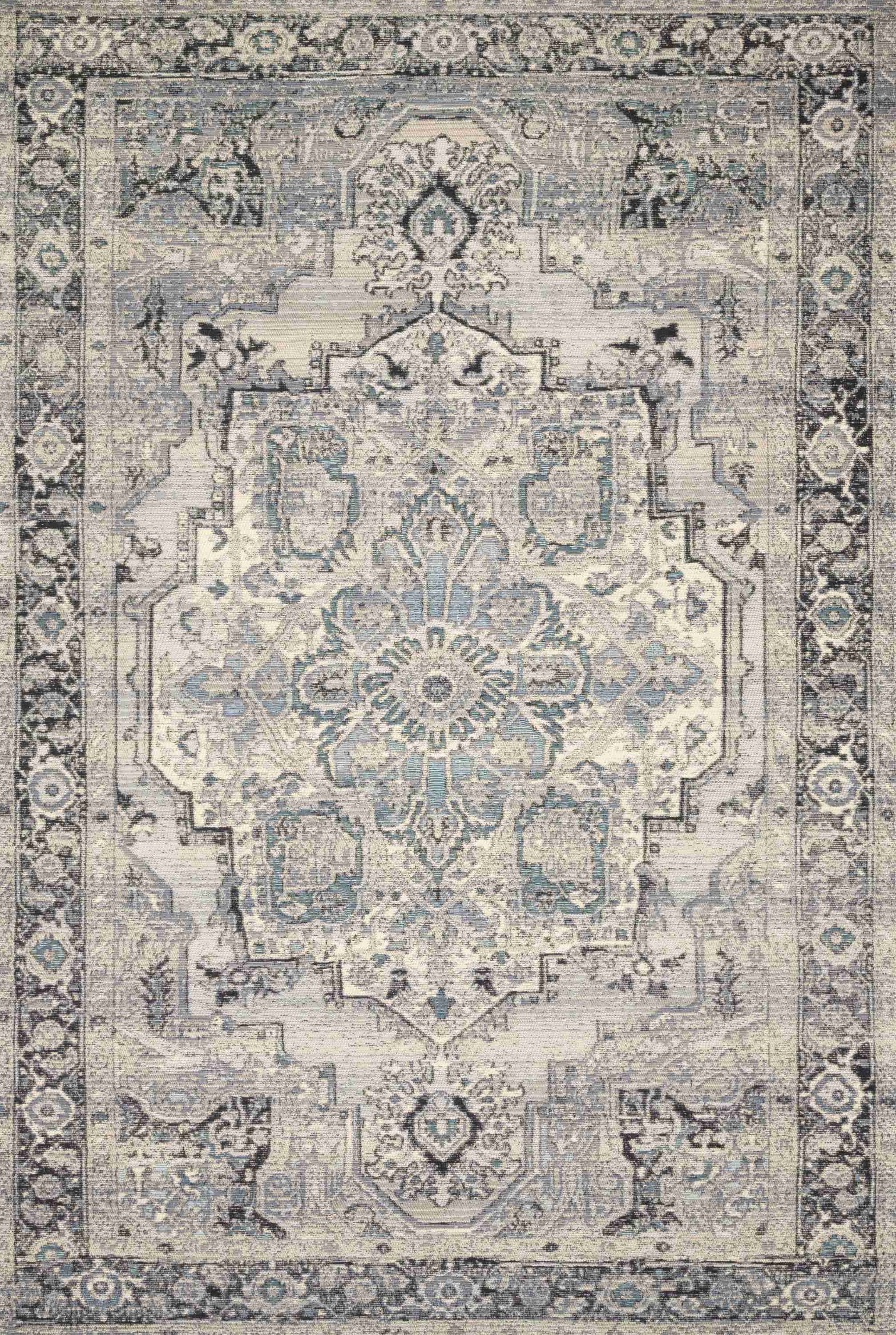 Mika Grey / Blue Rug - Image 1