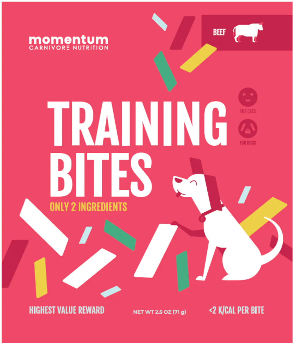 Momentum Dog Training Bites Beef 2.5oz - Image 1