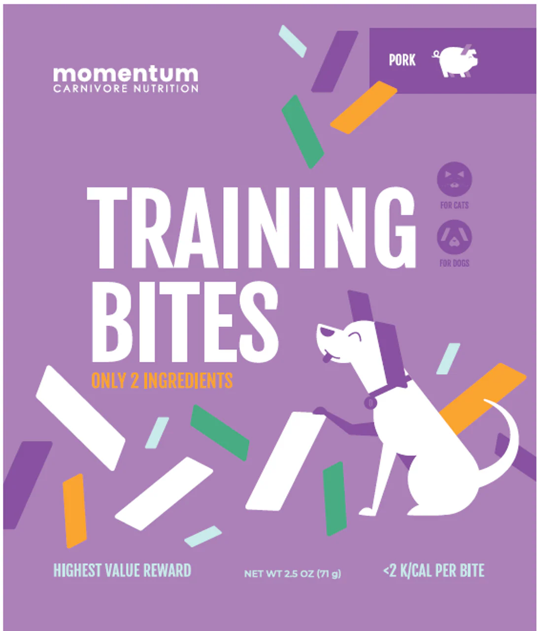 Momentum Dog Training Bites Pork 2.5oz - Image 1
