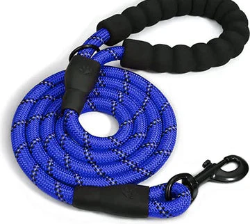 Doggy Tales Braided Rope Training Leash  Navy Blue 15ft - Image 1