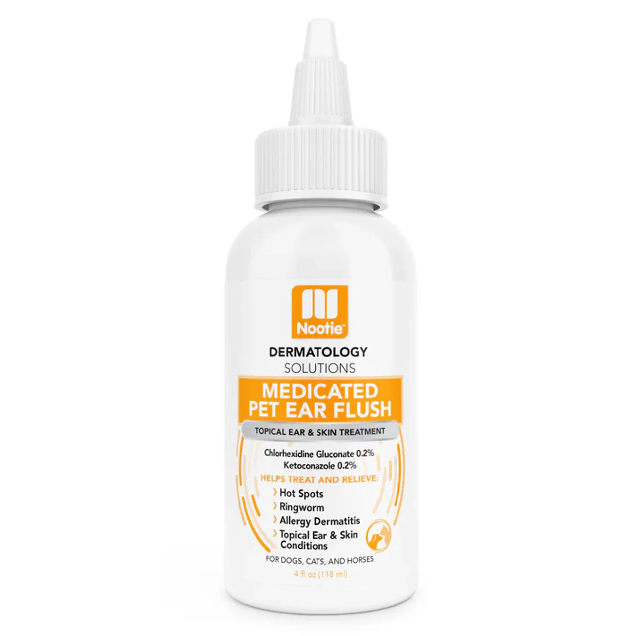 Nootie Medicated Pet Ear Flush 4oz - Image 1