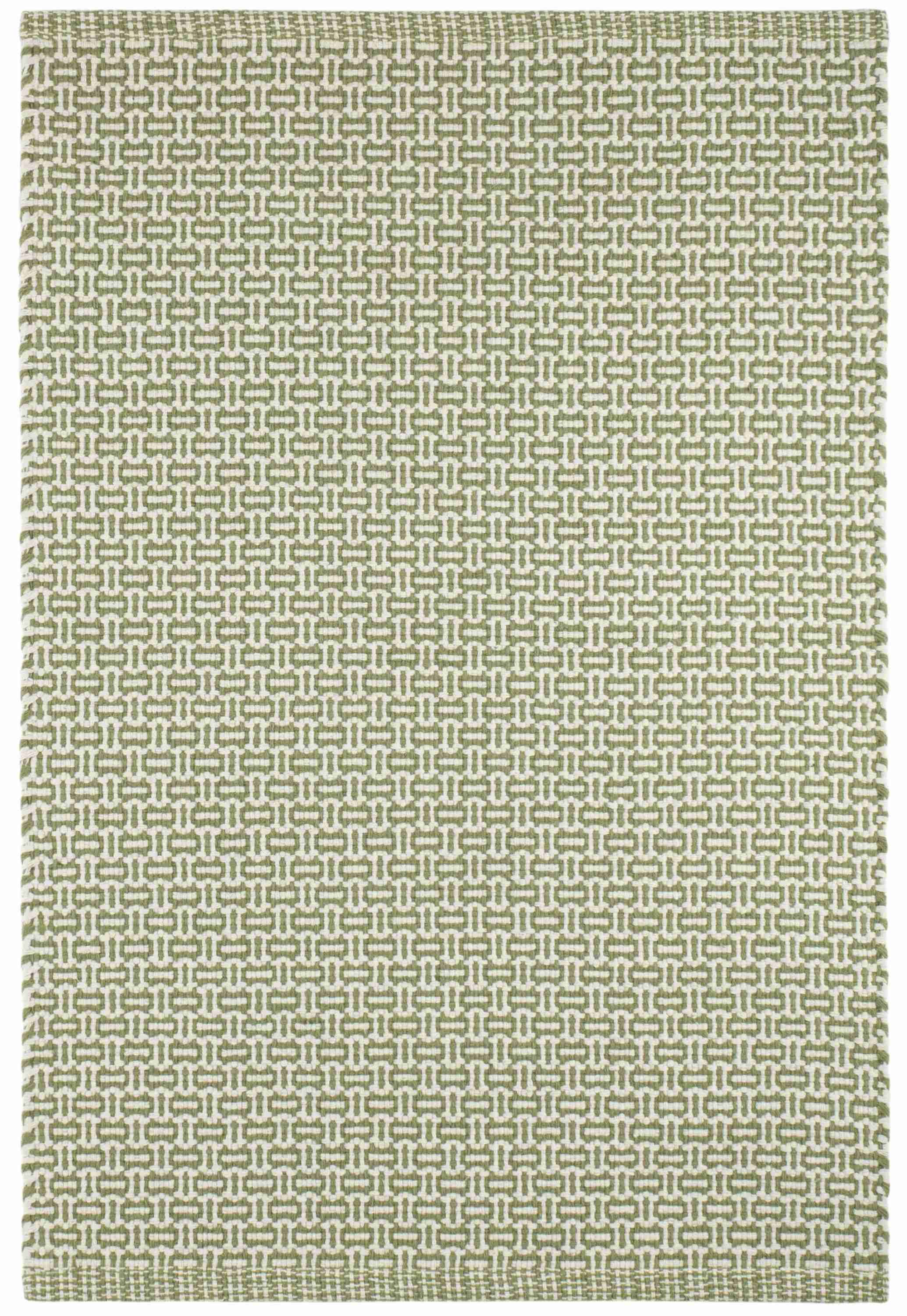 Miss Muffet Olive Handwoven Cotton Rug - Image 1