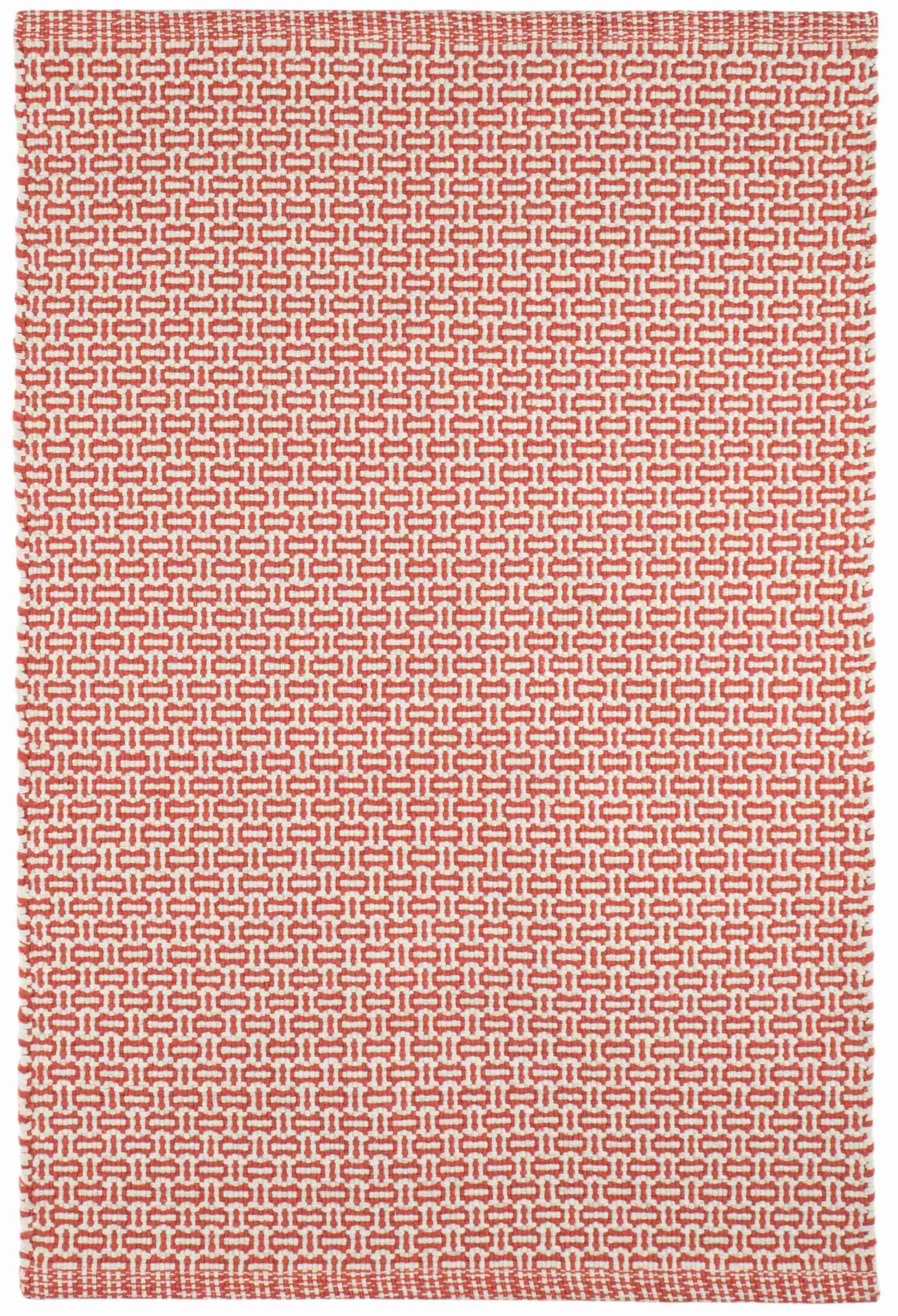 Miss Muffet Paprika Handwoven Cotton Rug - Image 1