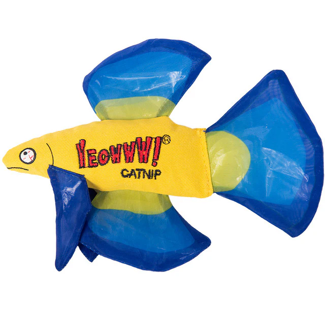 Yeowww Catnip Cat Toy Betta Fish Blue - Image 1