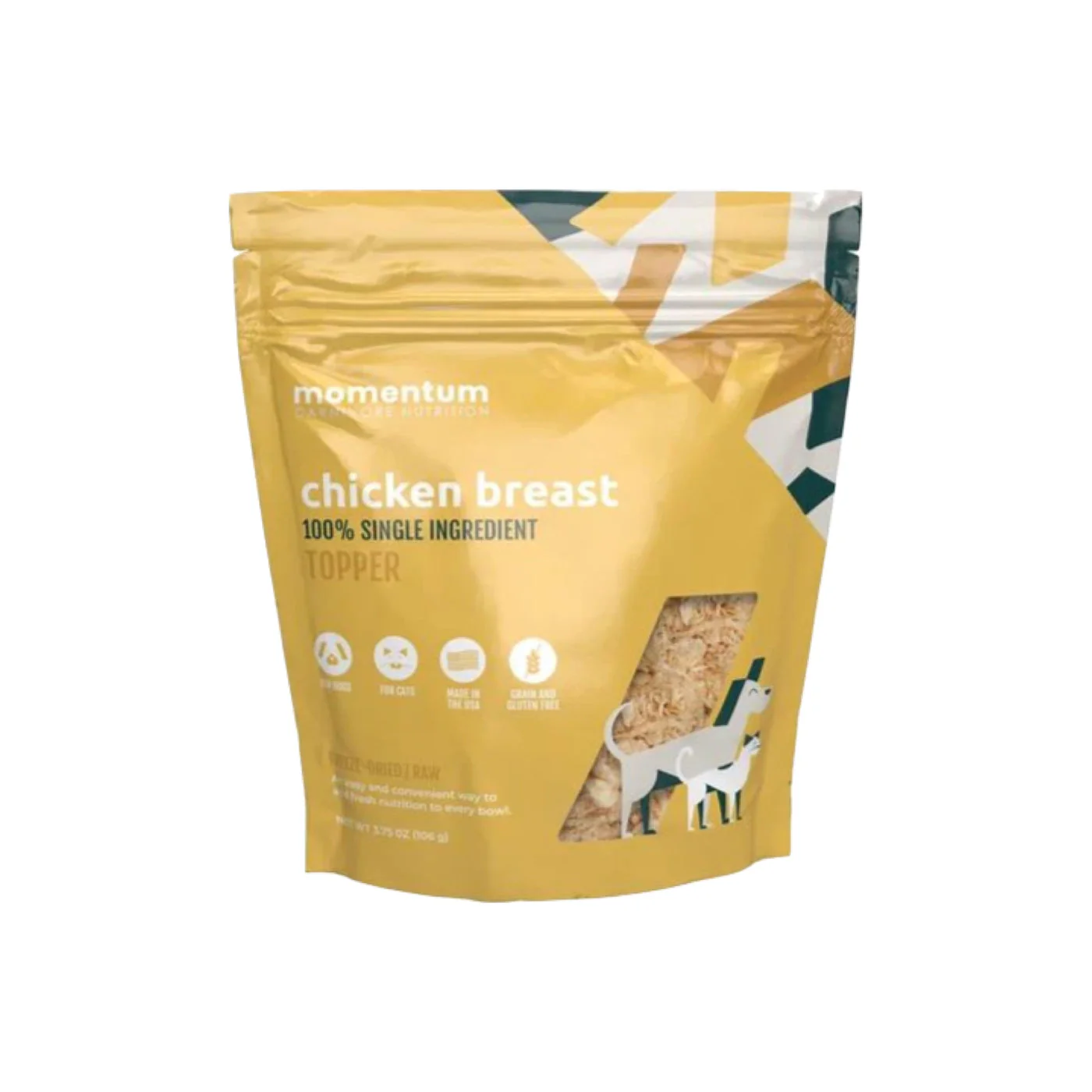 Momentum Dog Freeze Dried Food Topper 3.75oz Chicken Breast - Image 1